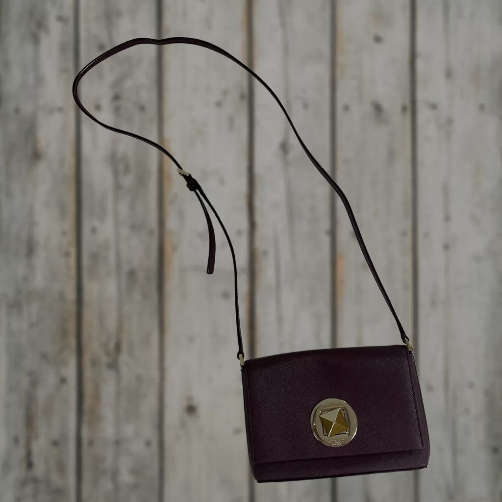 Vintage kate spade new york Newbury Lane Purple Crossbody Leather Bag WKRU3430 Shoulder Small Womens Size ONE SIZE - 1 Thumbnail