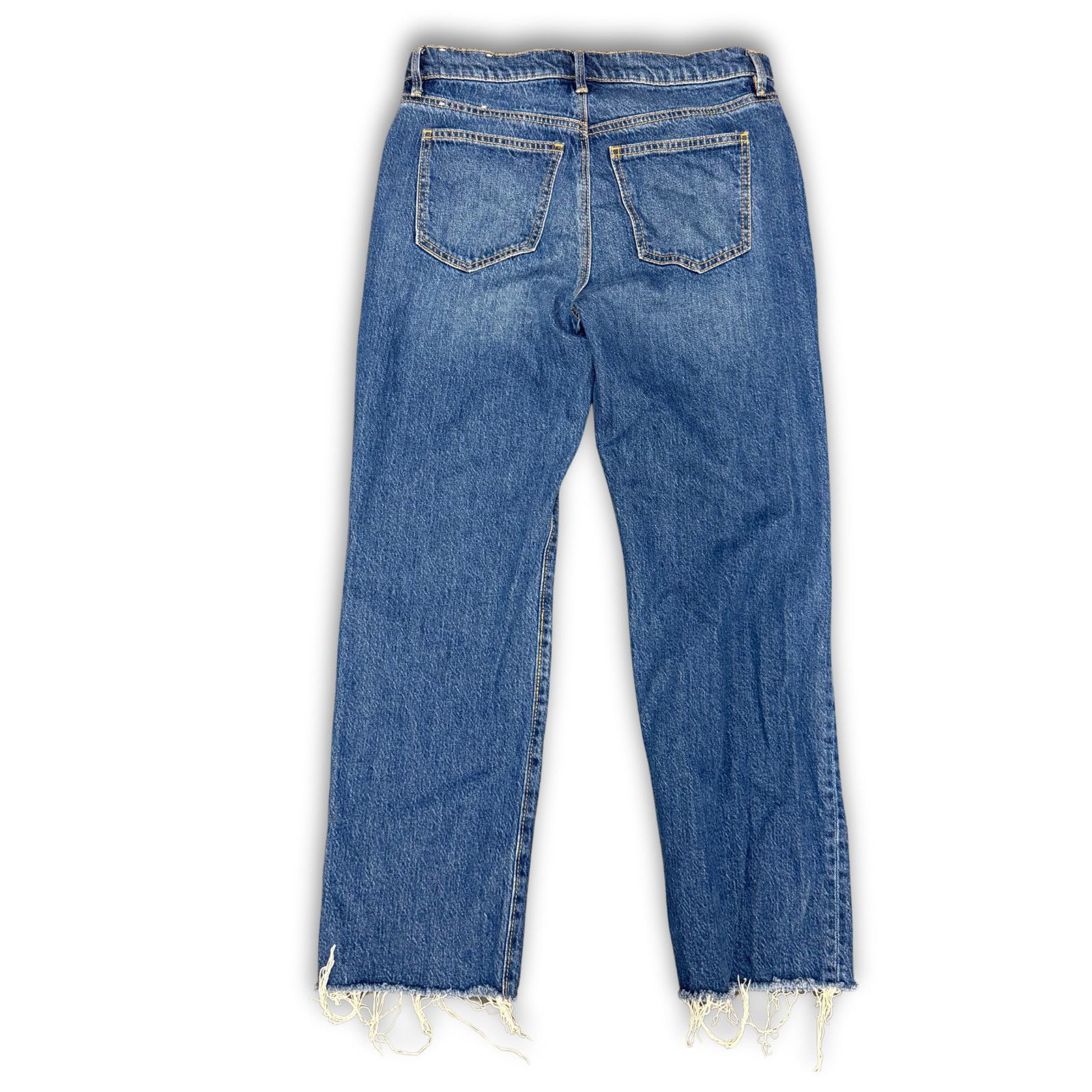 Ann Taylor Ann Taylor The Straight Mid Rise Jeans WIth Raw Hems | 2 Size 26" / US 2 / IT 38 - 2 Thumbnail