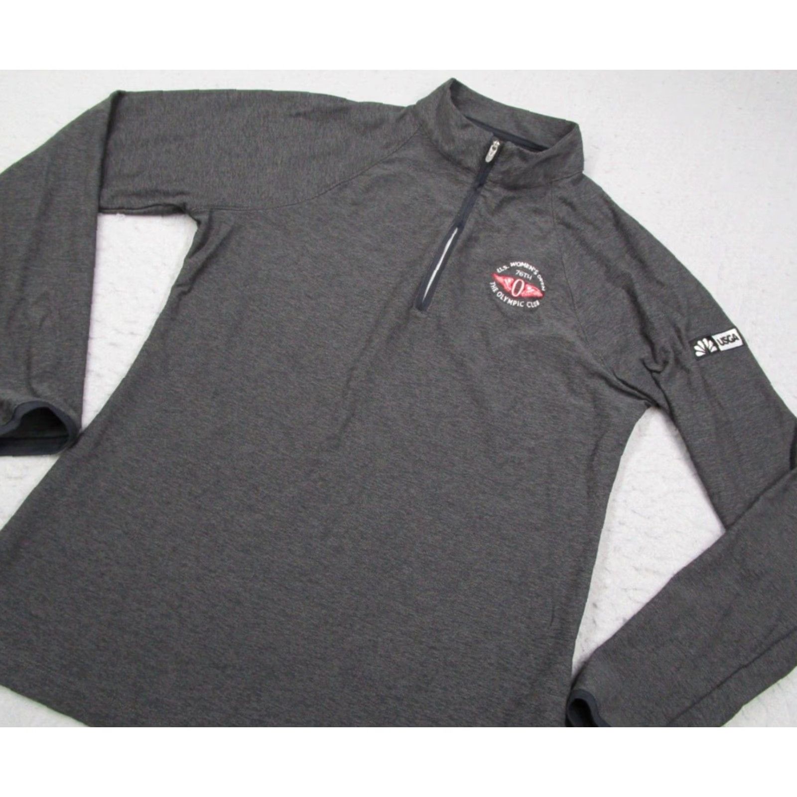 Peter Millar Peter Millar Jacket Medium Gray Perth 1/4 Zip USGA Golf Olympic Club UPF Women Size M / US 6-8 / IT 42-44 - 2 Thumbnail