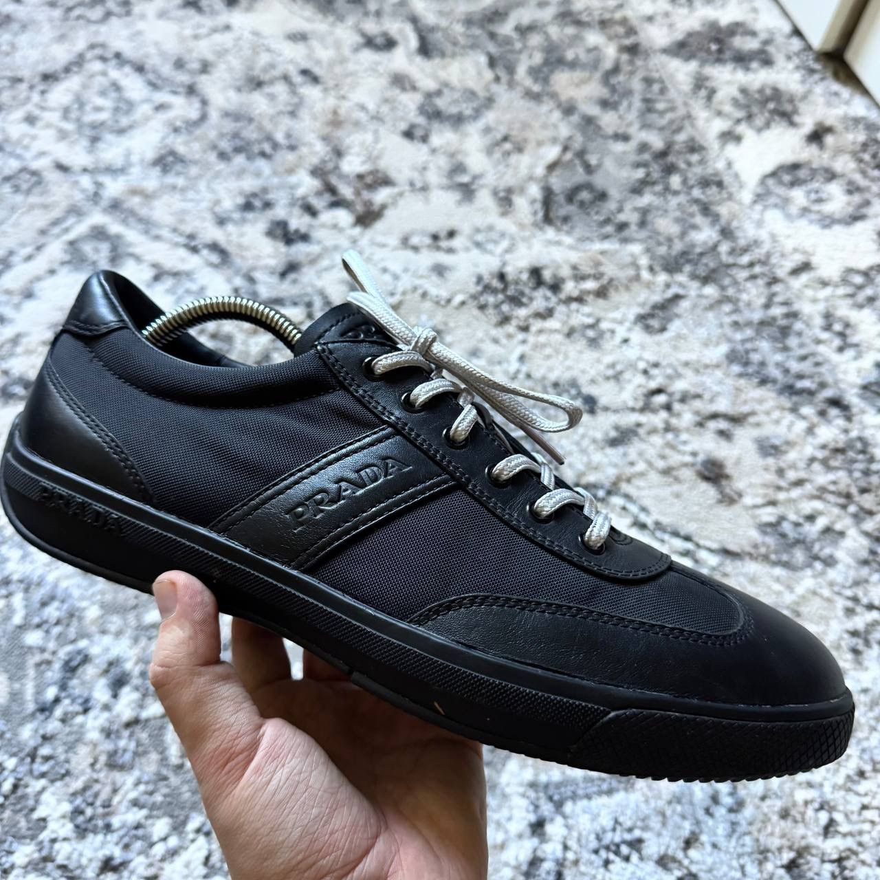 Prada Prada Vintage Black Leather Low Trainers Size US 9.5 / EU 42-43 - 3 Thumbnail