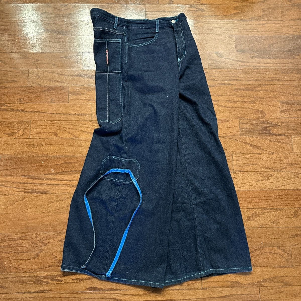 JNCO Vintage 90s Sinnamon Women’s Denim Jeans Sz 15Wide Leg Baggy Size 38" / US 16 / IT 52 - 4 Thumbnail