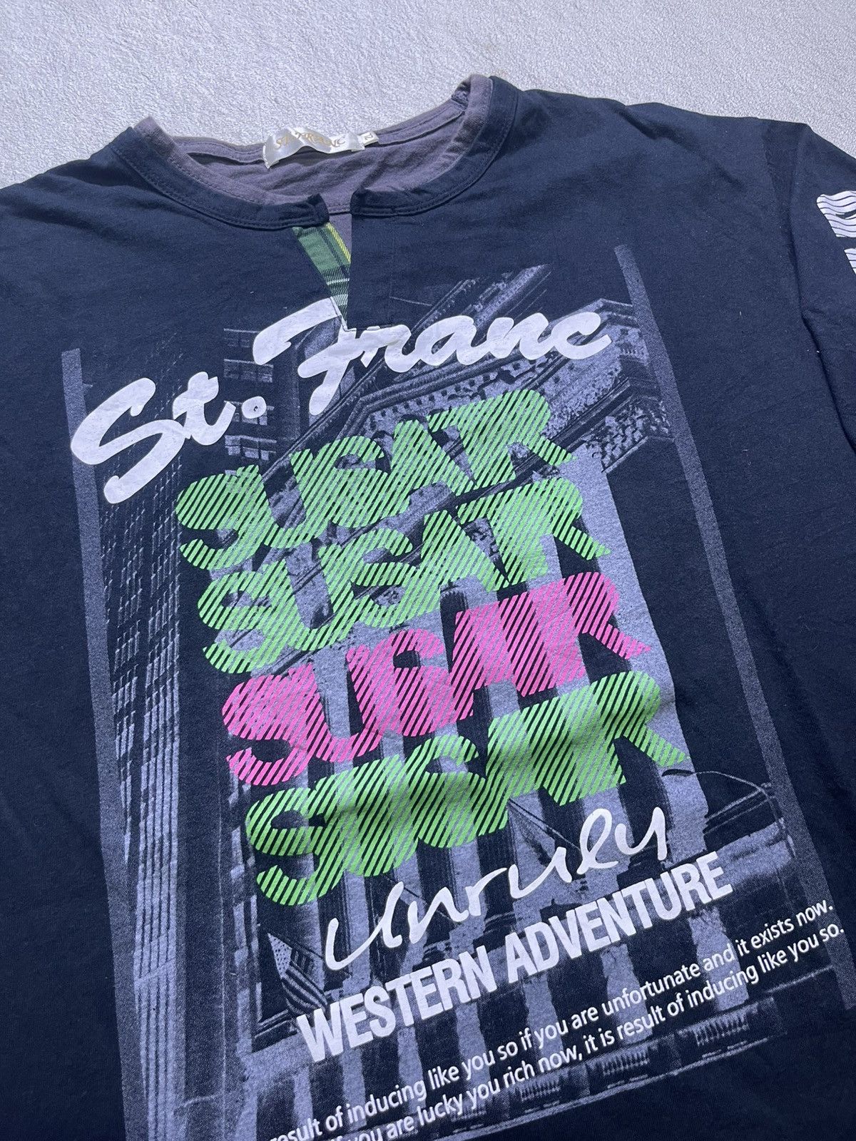 Japanese Brand Y2K ST.FRANC long sleeve tshirt Size US L / EU 52-54 / 3 - 3 Thumbnail