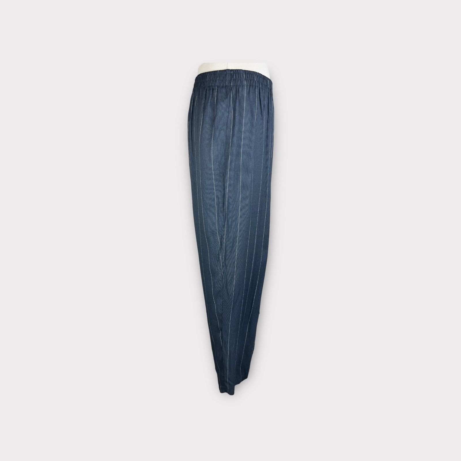 Vintage City Triangle | Vintage Y2K Stripe Wide Leg Pants | Size 7 Size 30" / US 8 / IT 44 - 3 Thumbnail