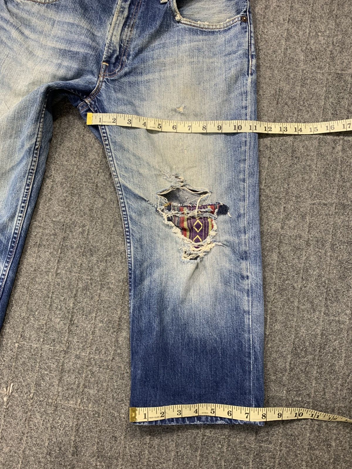 Levi's Levis Strauss Lot 502 Indigo Distressed Denim Straight Cut Size US 32 / EU 48 - 14 Thumbnail