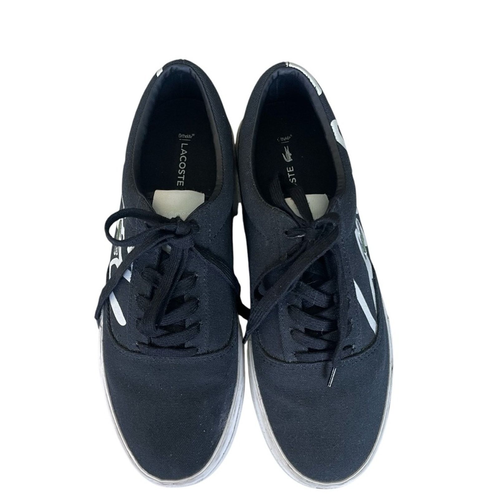 Lacoste Lacoste Jump Serve Lace Up Men Canvas Sneakers Black Size 8 Size US 8 / EU 41 - 6 Thumbnail