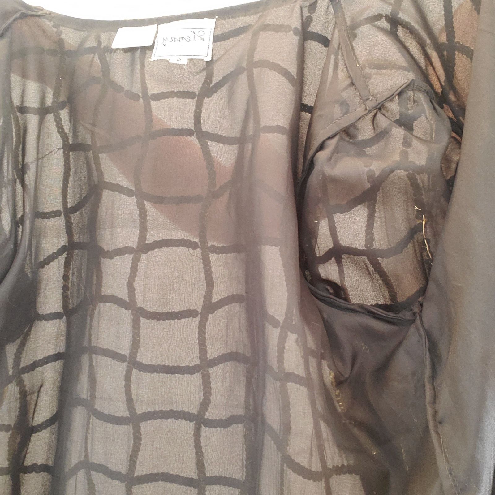 Other Vintage Sheer Silk Sequin Jacket Gold and Black S Size S / US 4 / IT 40 - 9 Thumbnail