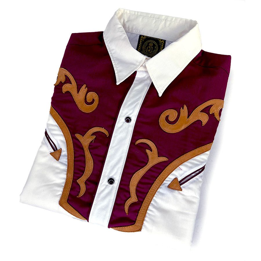 Other Espuela de Oro Vintage White & Burgundy Western Shirt Size US M / EU 48-50 / 2 - 1 Thumbnail