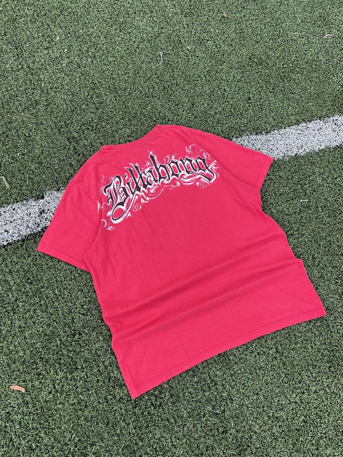 Billabong Billabong Y2K Red Tee Tribal Logo Double Sided Size US L / EU 52-54 / 3 - 1 Thumbnail