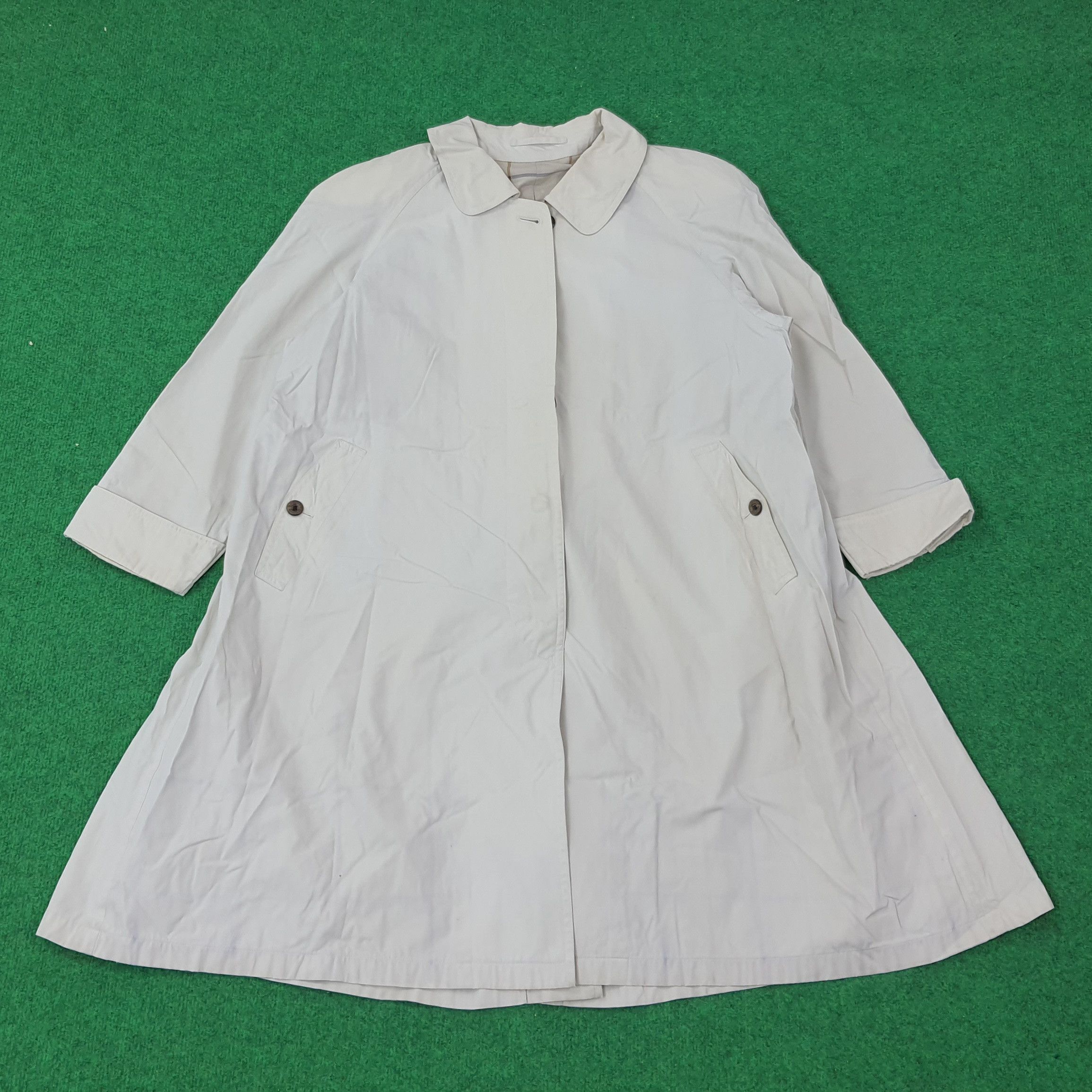 Burberry Vintage Burberrys Custom Logo Trench Jacket C246N4 Size L / US 10 / IT 46 - 3 Thumbnail