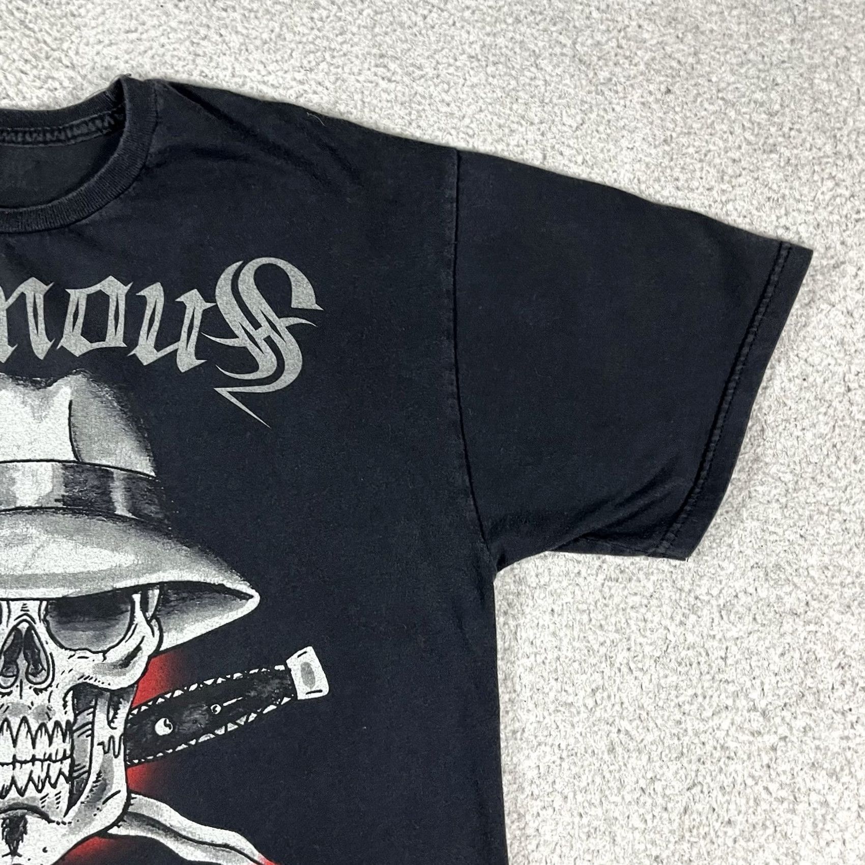 Vintage Famous Stars & Straps Shirt Mens L Vintage Y2K Los Angeles Skull Graphic Print Crew Neck Black Cotton T-Shirt 90s Punk Rock Streetwear Size US L / EU 52-54 / 3 - 3 Thumbnail