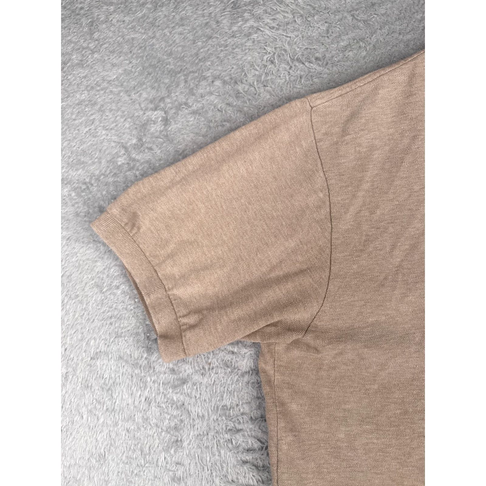 Ralph Lauren VINTAGE Ralph Lauren Polo Shirt Adult XL Beige 100% Cotton Short Sleeve Men Regular with Logo Embroidered, Polo, 90s Inspired, Sports, Golf Mens Size US XL / EU 56 / 4 - 3 Thumbnail