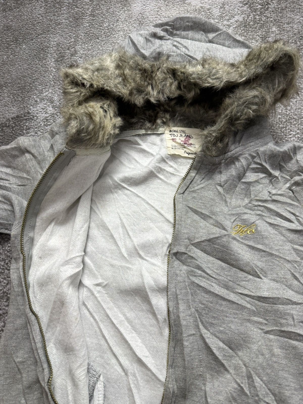 5351 POUR LES HOMMES Vintage style tbj jeans fur hoodie Size US S / EU 44-46 / 1 - 5 Thumbnail