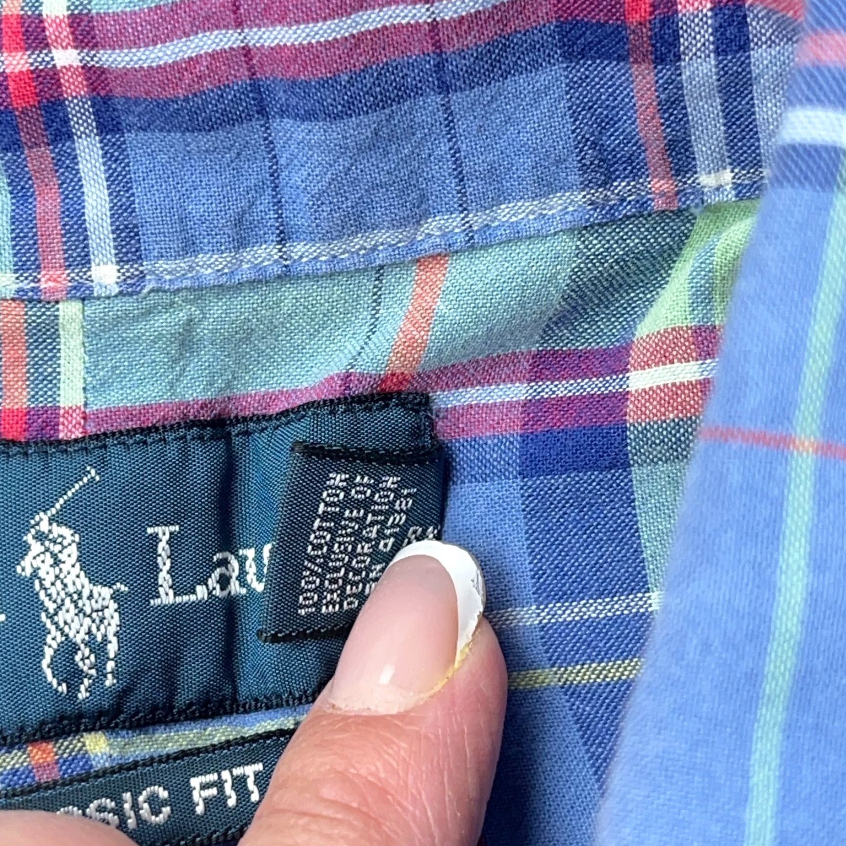 Ralph Lauren Ralph Lauren Button-Up Shirt Men Medium Blue Pink Plaid Classic Fit Size US M / EU 48-50 / 2 - 6 Thumbnail