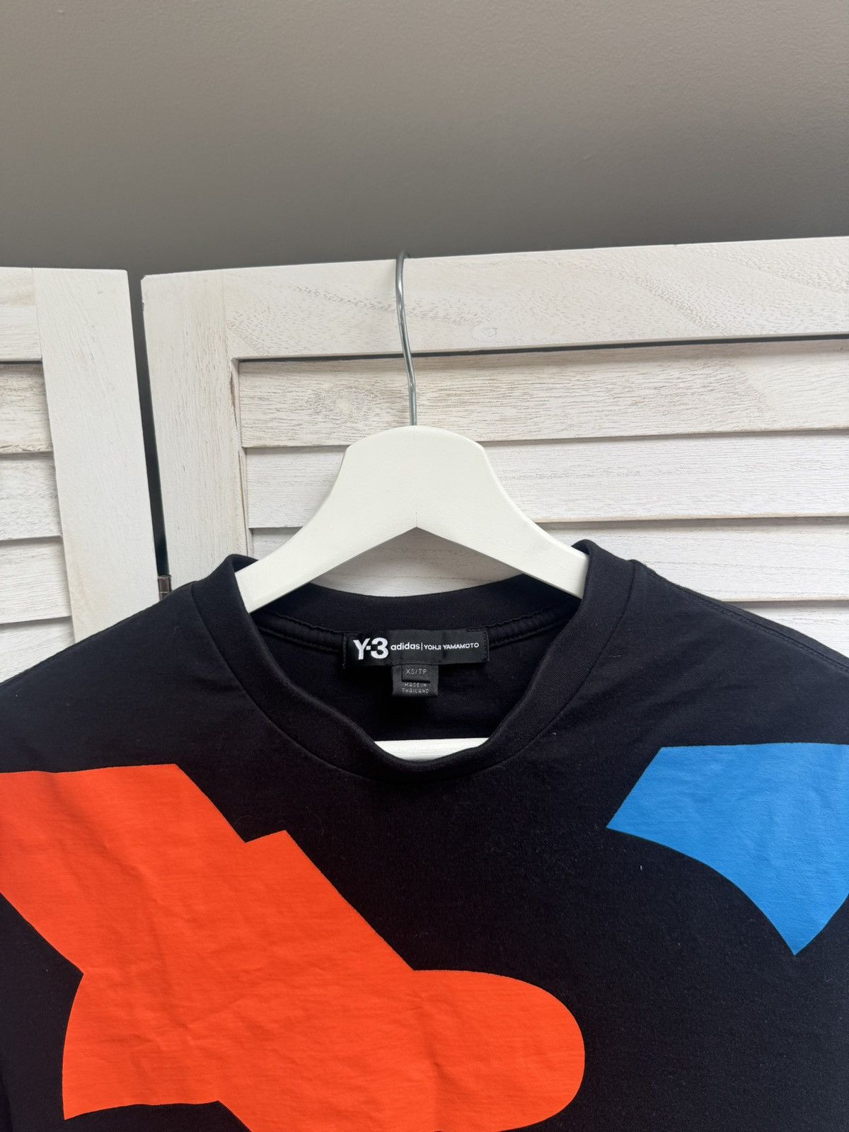 Adidas Men’s Luxury T Shirt Adidas Y3 YOHJI YAMAMOTO Black Big Log Size US XS / EU 42 / 0 - 5 Thumbnail