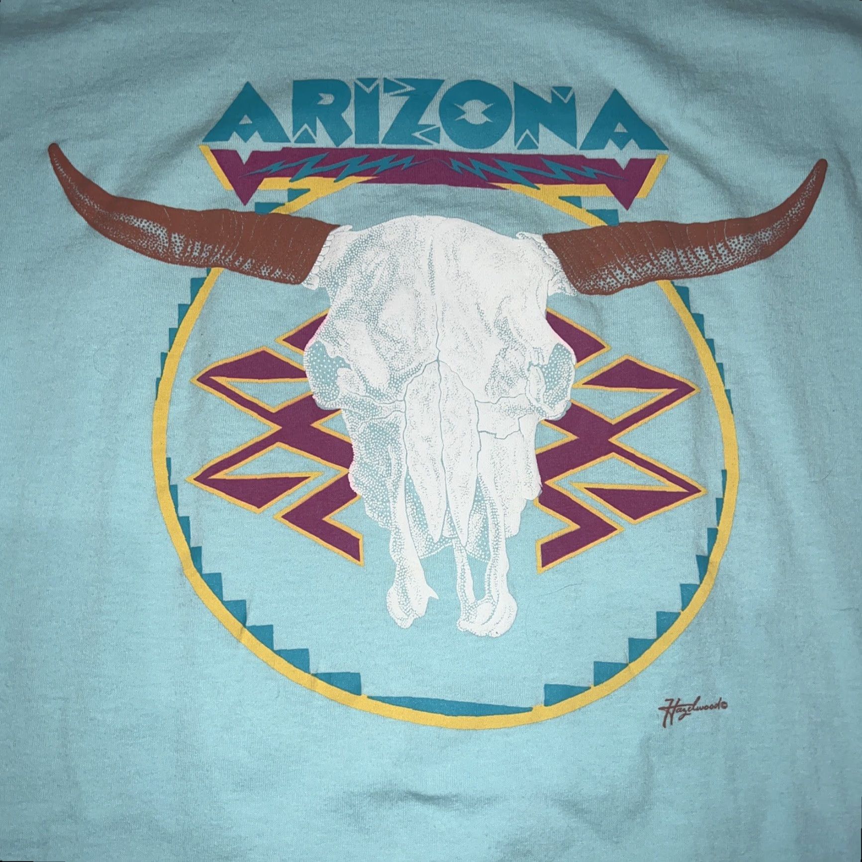 Elwood VINTAGE Hazelwood T-Shirt Arizona Blue Single Stirch Men L Mens Shirt Blue Arizona VTG Size US L / EU 52-54 / 3 - 2 Thumbnail