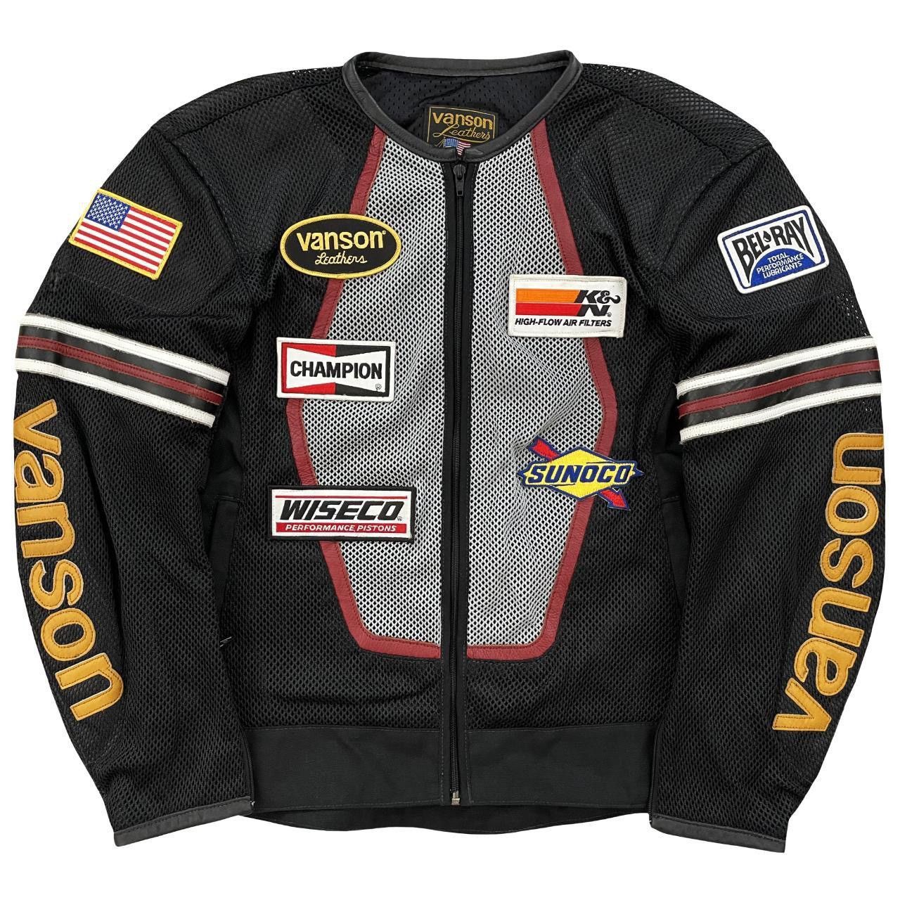 Vanson Leathers Vanson Leathers 'One Star' Mesh Motorcycle Racer Jacket Size US L / EU 52-54 / 3 - 6 Thumbnail