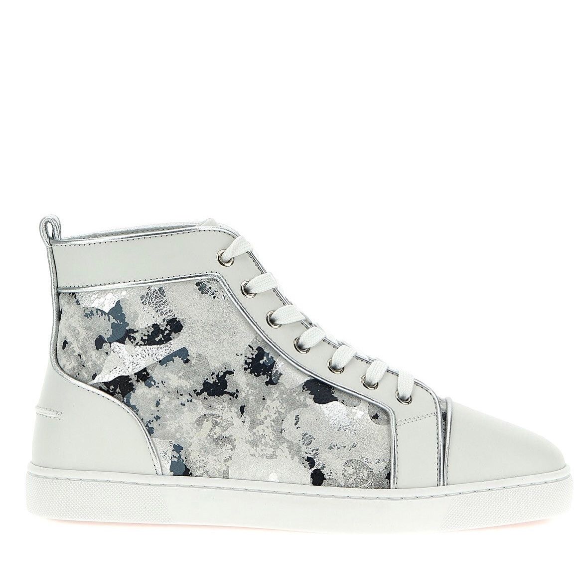 image of Christian Louboutin Louis Leather Sneakers Size 40.5 in White, Men's