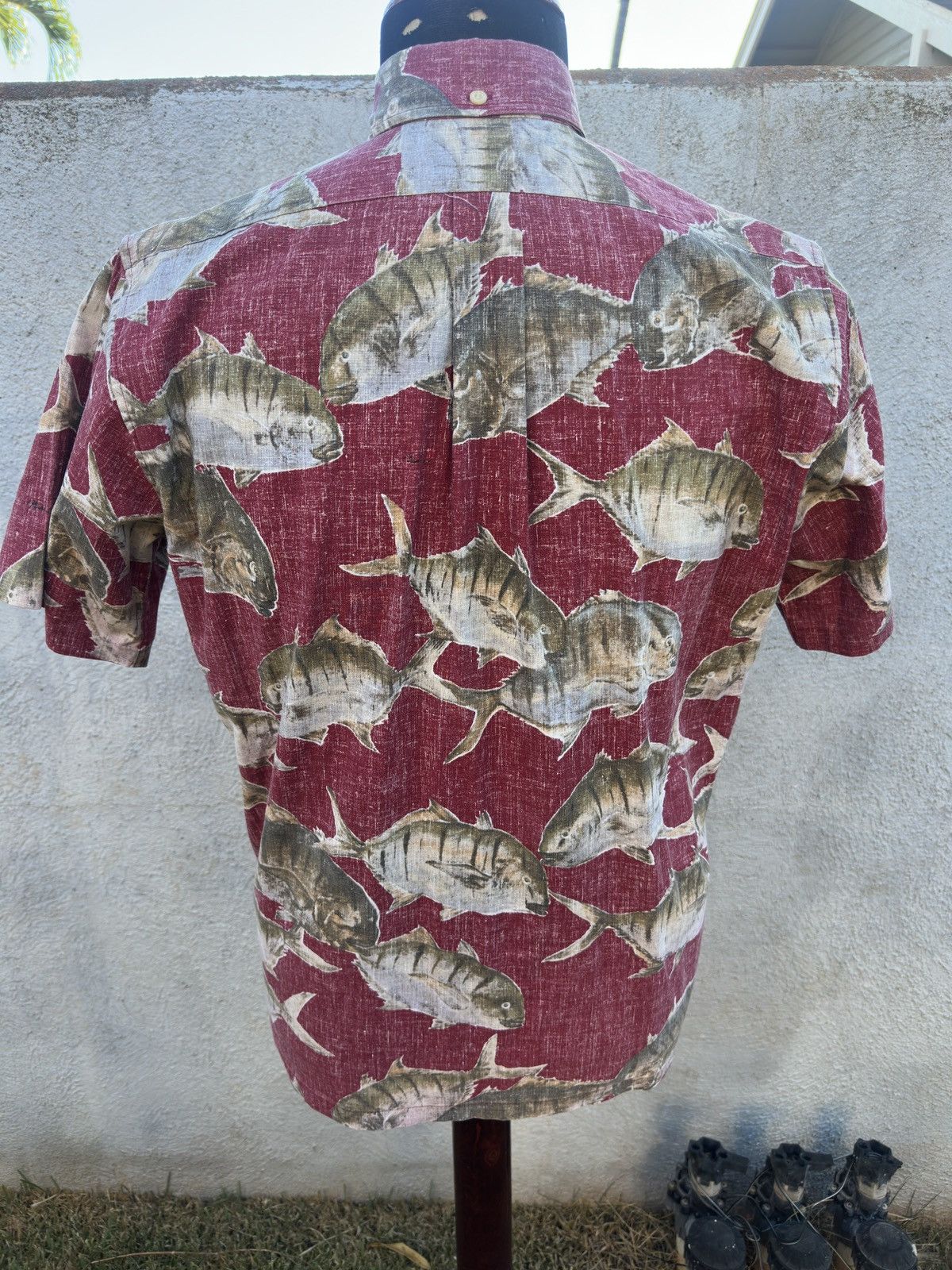 Reyn Spooner Reyn Spooner Men's S Red Fish Print Gyotaku Nappi Hawaiian Size US S / EU 44-46 / 1 - 2 Thumbnail