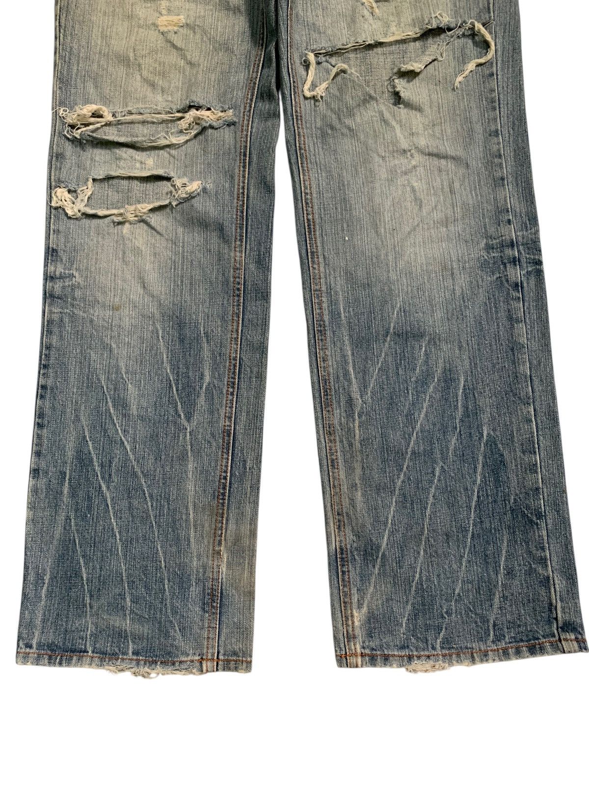 Other UNKNOWN BRAND PATCHES FADED PUNK STYLE DISTRESSED DENIM Size US 32 / EU 48 - 6 Thumbnail