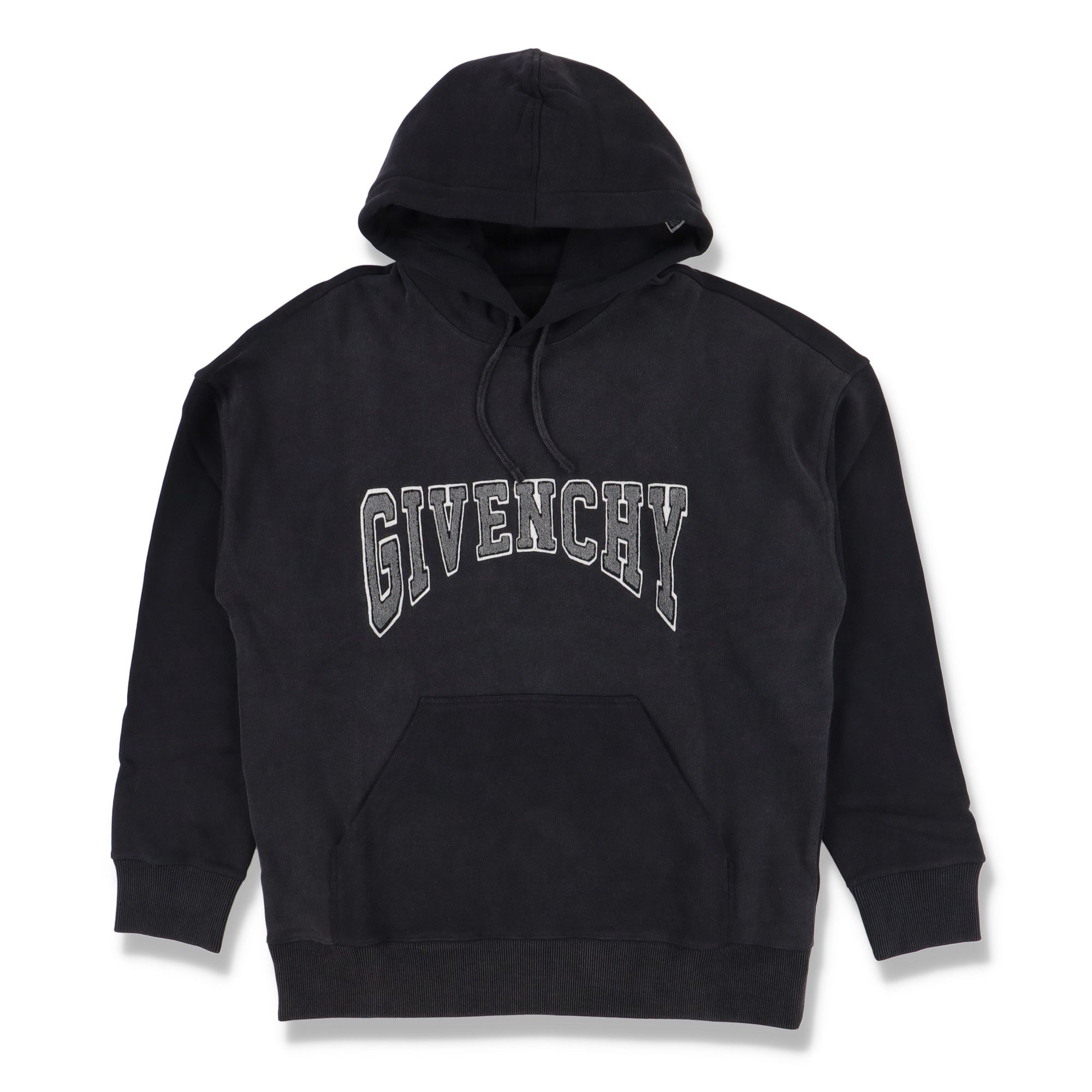 Givenchy Washed Black Embroidered College Logo Hoodie Size US XL / EU 56 / 4 - 1 Thumbnail
