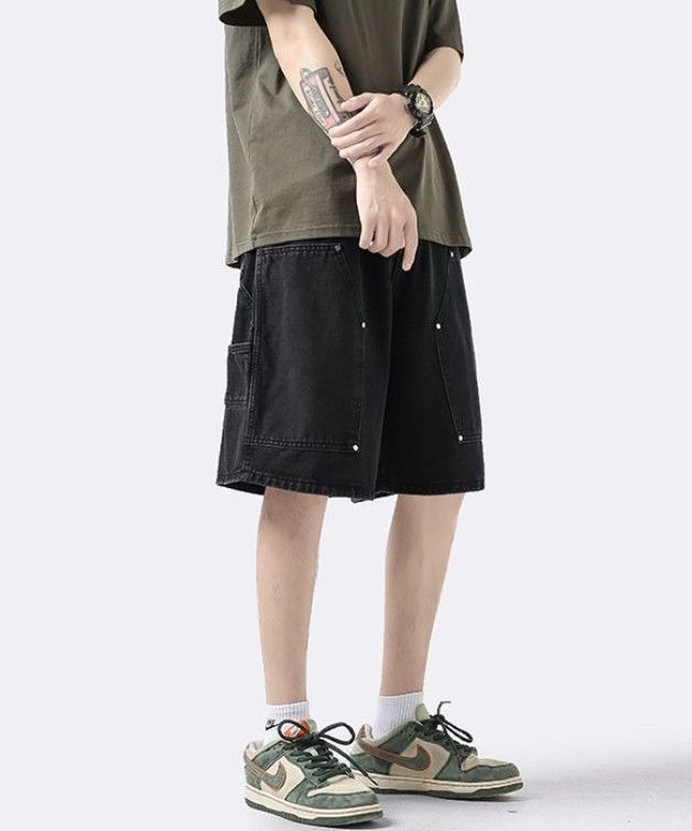 Japanese Brand Men's American Retro Loose Straight Leg Casual Denim Shorts Size US 32 / EU 48 - 4 Thumbnail