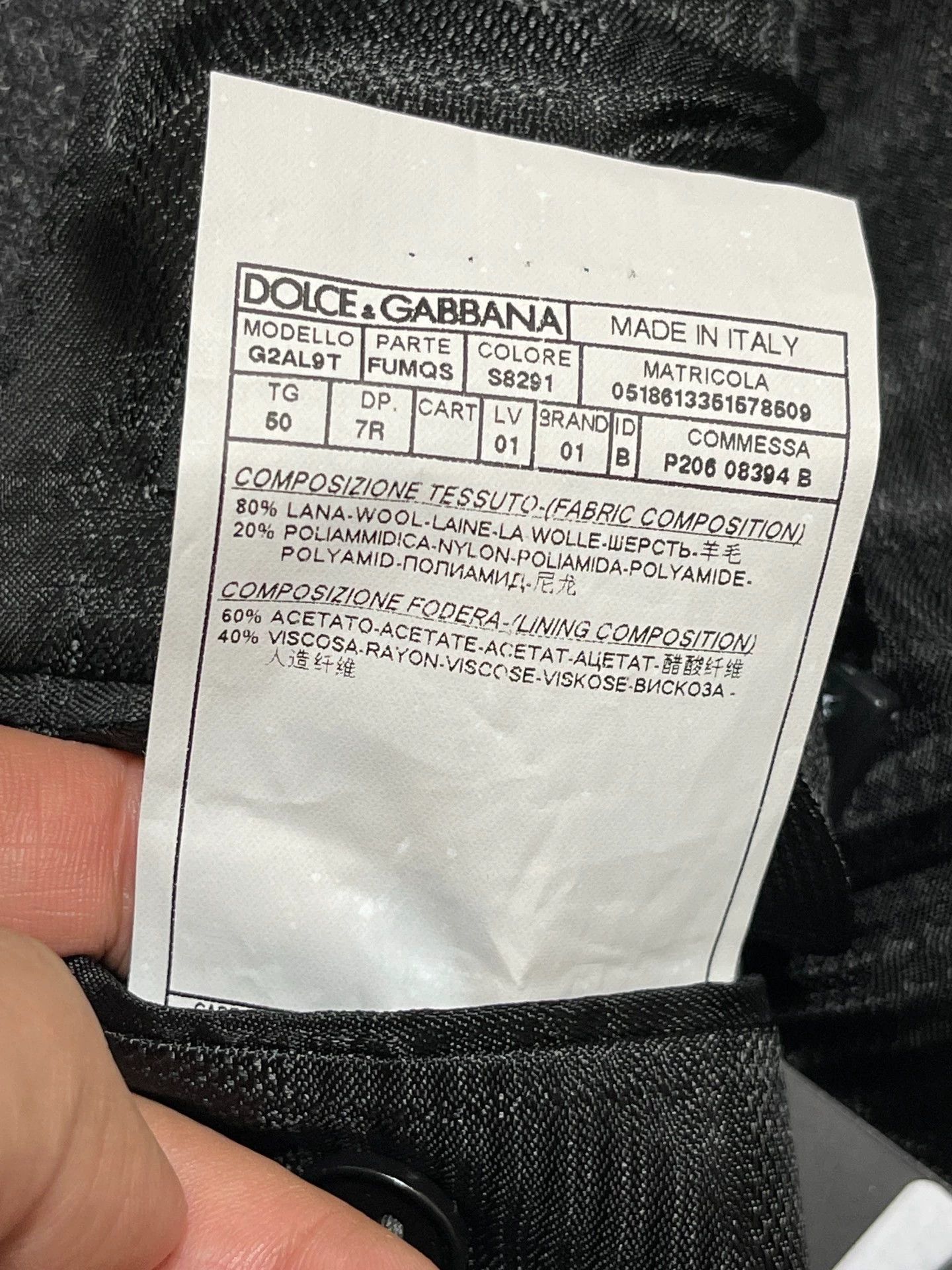 Dolce & Gabbana Dolce & Gabbana Slim Fit Wool Blazer Size 50 Size 50R - 8 Thumbnail