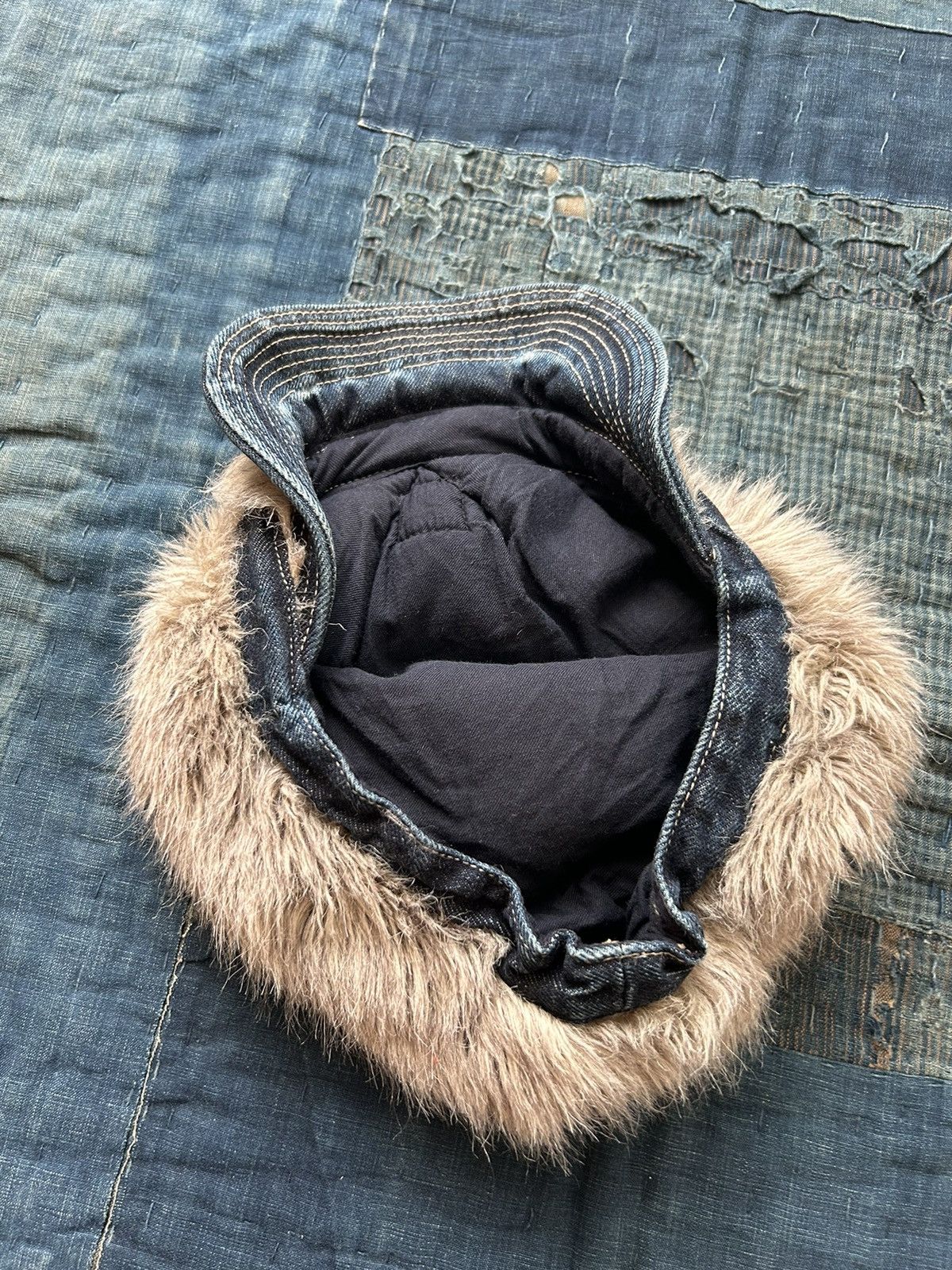 Kapital × Kapital Kountry kapital fur denim cap Size ONE SIZE - 4 Thumbnail