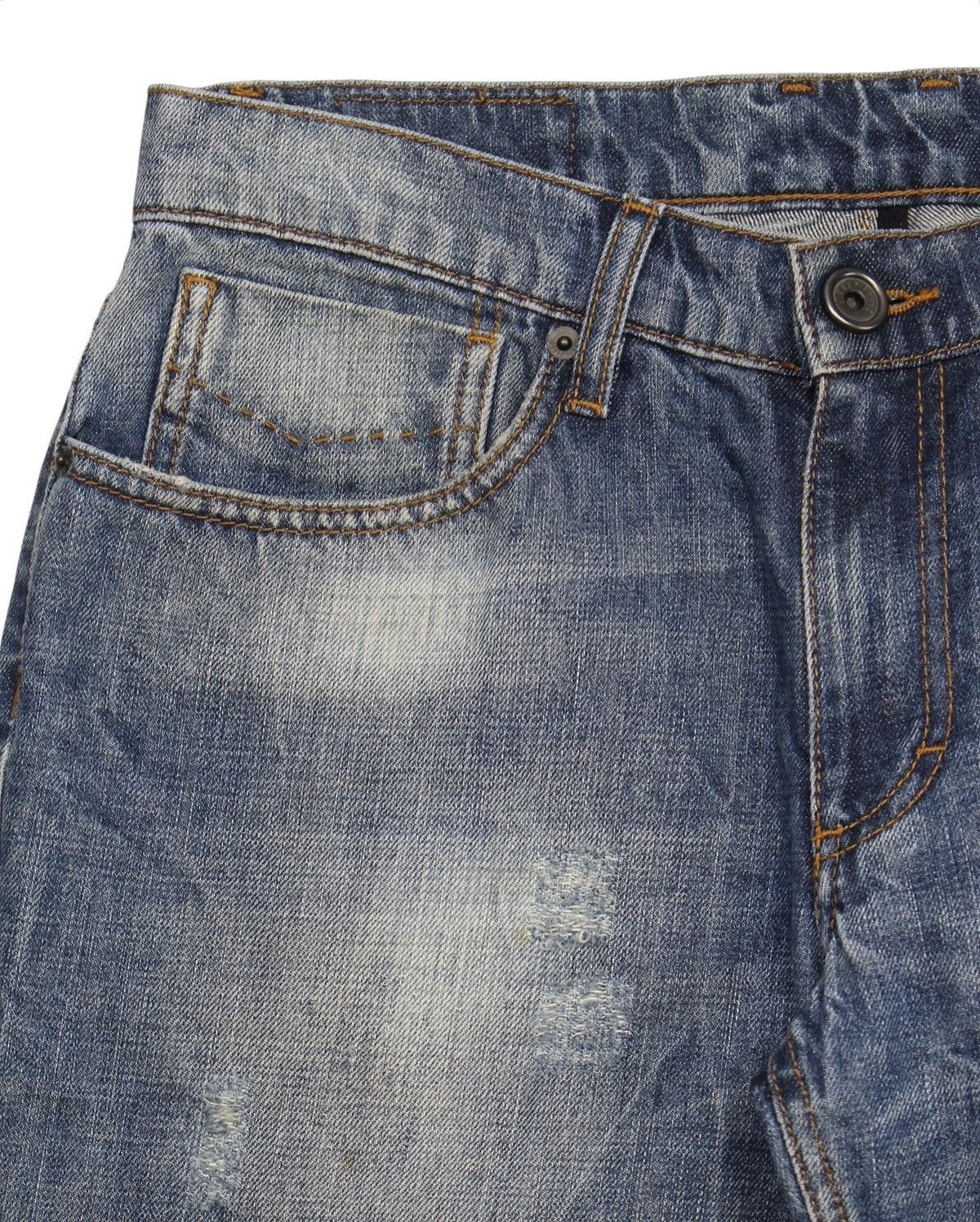 Dirk Bikkembergs SS2010 DIRK BIKKEMBERGS BLUE DISTRESSED DENIM JEANS Size US 31 - 4 Thumbnail