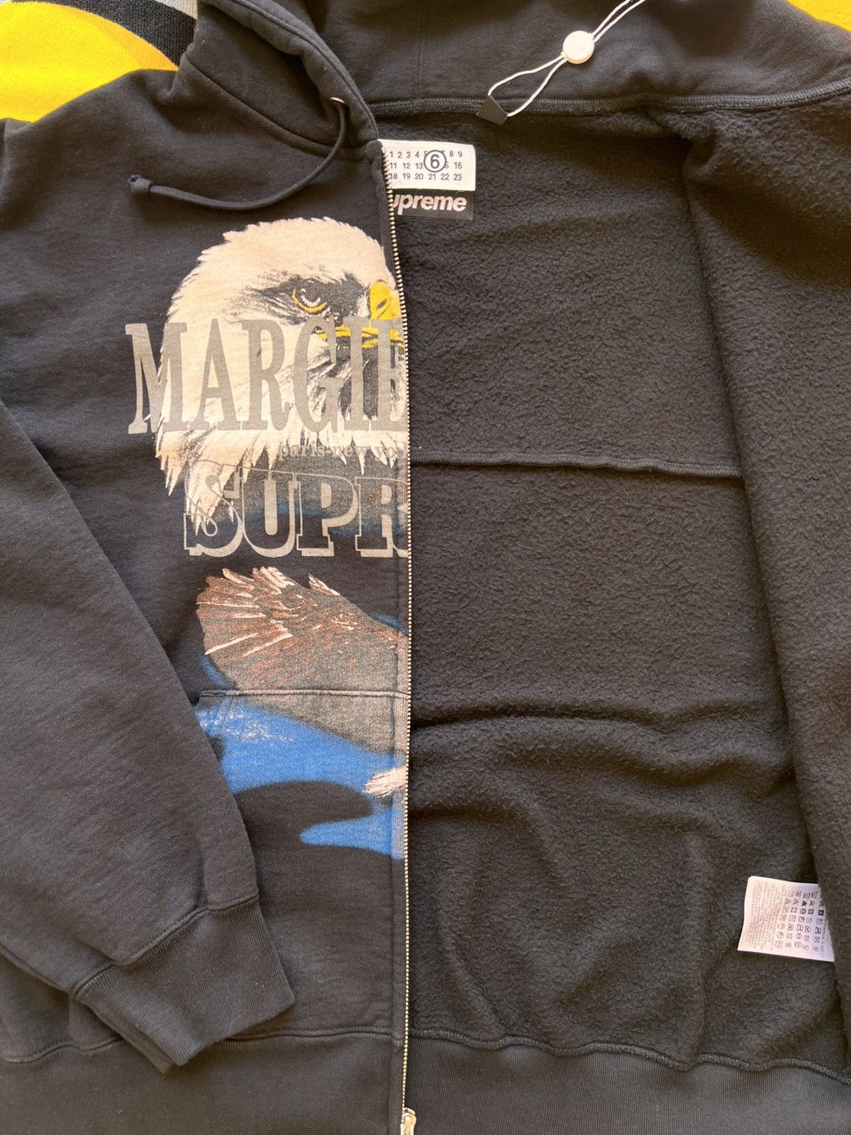 Maison Margiela × Supreme Supreme MM6 Maison Margiela Eagle Zip Up Hooded Sweatshirt Size US XL / EU 56 / 4 - 8 Thumbnail