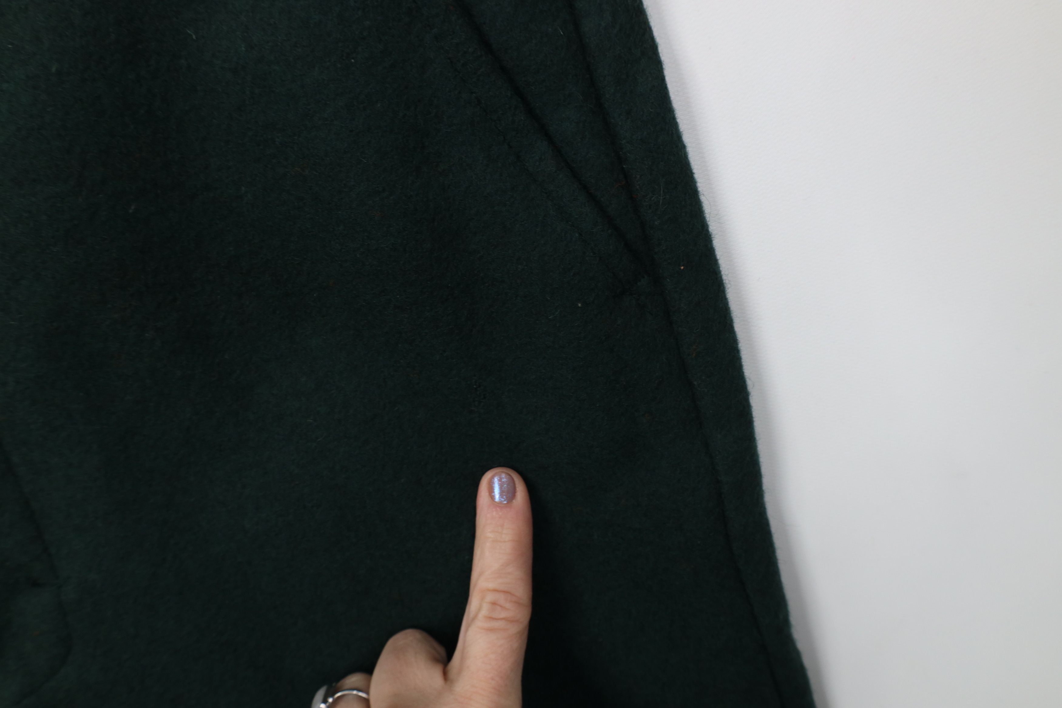 Vintage Vintage 90s Streetwear Wool Wide Leg Pants Hunter Green Size US 36 / EU 52 - 6 Thumbnail