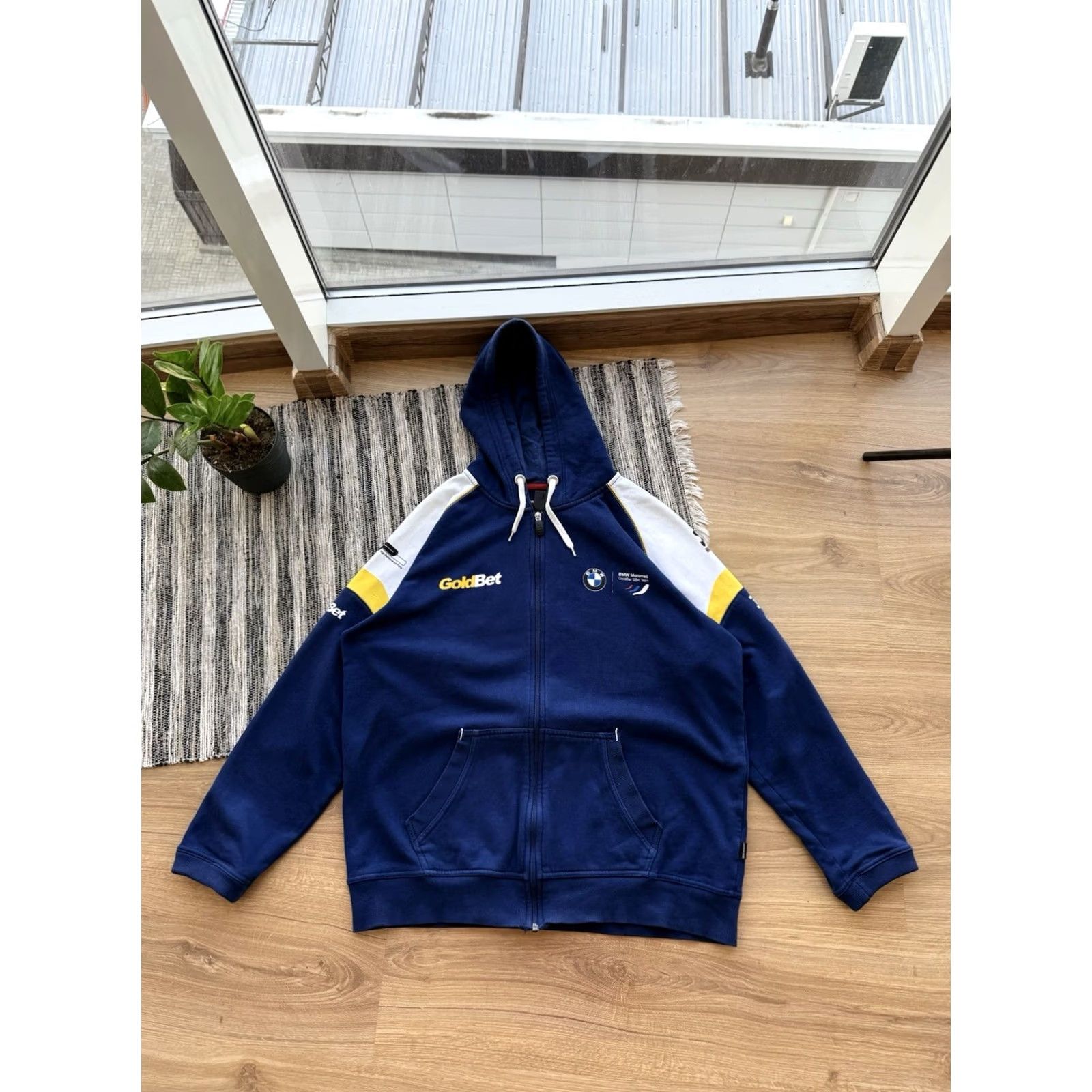 BMW BMW Motorrad SBK Racing Hoodie XL Blue Nike Athletic Authentic Zip Embroidered Logo Pockets Hooded Vintage Racing Bmw Hoodie Mens Size US XL / EU 56 / 4 - 2 Thumbnail