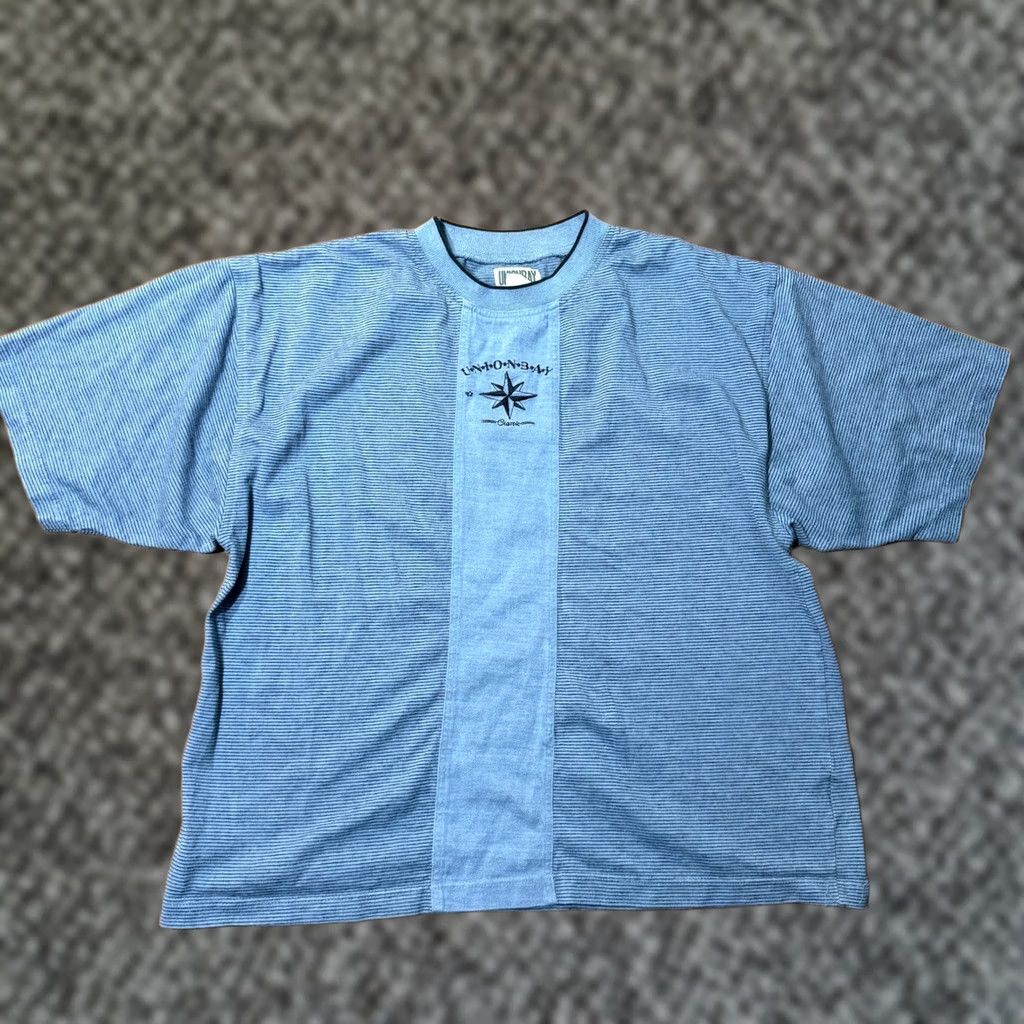 Vintage VINTAGE Unionbay Shirt L S/S Cotton Logo Stripe Boxy Y2K 90s Size US L / EU 52-54 / 3 - 1 Thumbnail