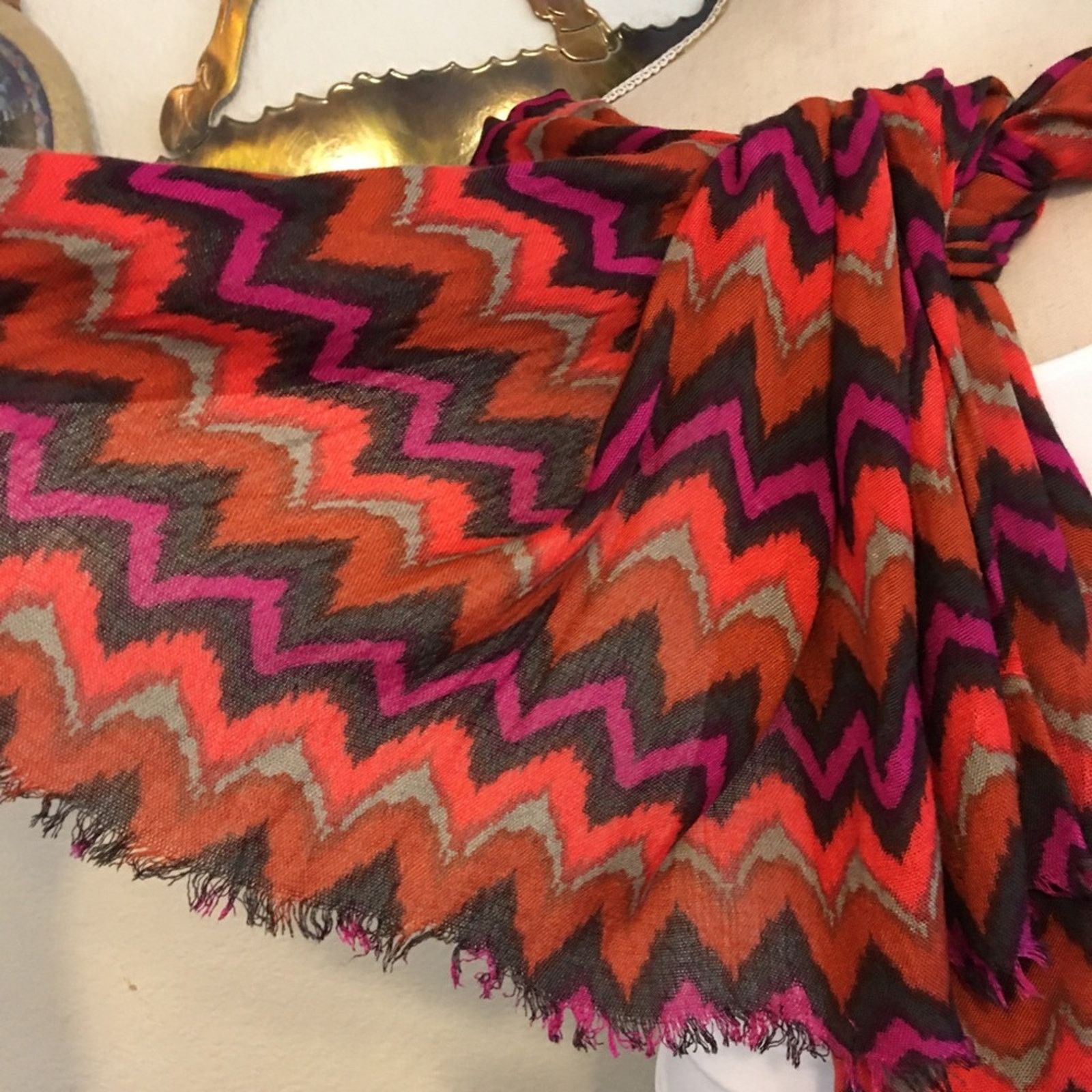 Other Curations by Stefanie Greenfield colorful scarf Size ONE SIZE - 6 Thumbnail