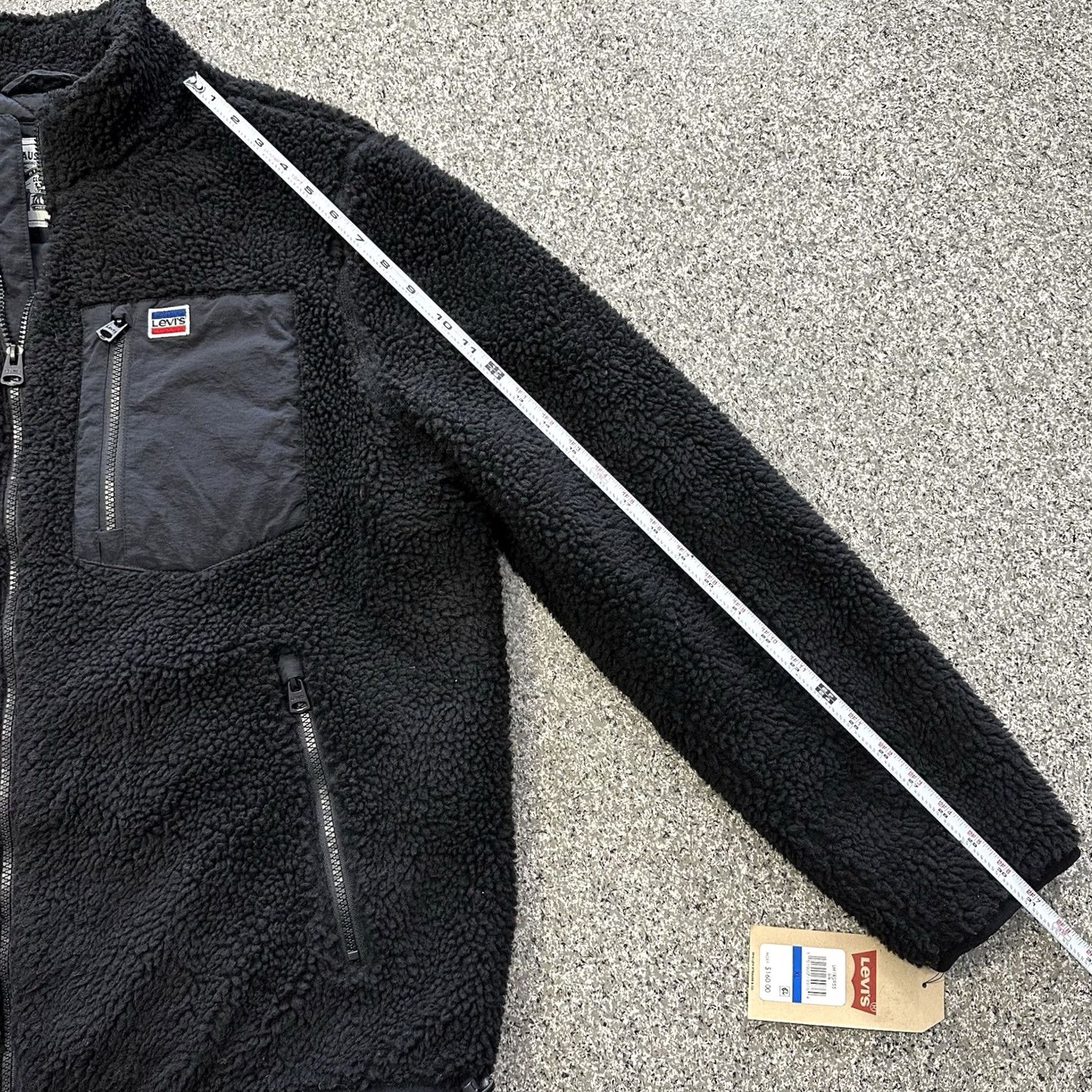 Levi's Levi's Jacket Mens XL Black All Over Sherpa Fleece Quilted Lined Mock Neck Jacket Size US XL / EU 56 / 4 - 6 Thumbnail