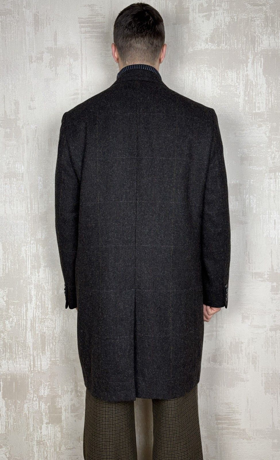 Marks & Spencer Blue Harbour M&S Yorkshire Tweed Moon Wool Coat Dark Brown Size US XL / EU 56 / 4 - 14 Thumbnail