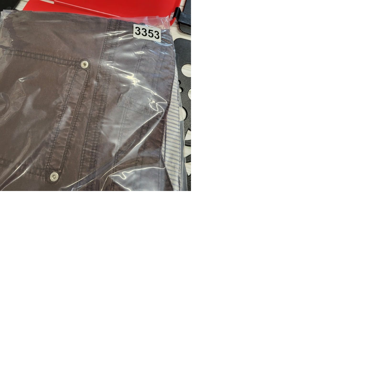 Vintage JMS Just My Size Shorts Women's Plus Size 22W Bermuda Denim 5-Pocket See Pic's Brown Blue College Boho Beach Travel Casual Womens Size 40" / US 18 - 9 Thumbnail