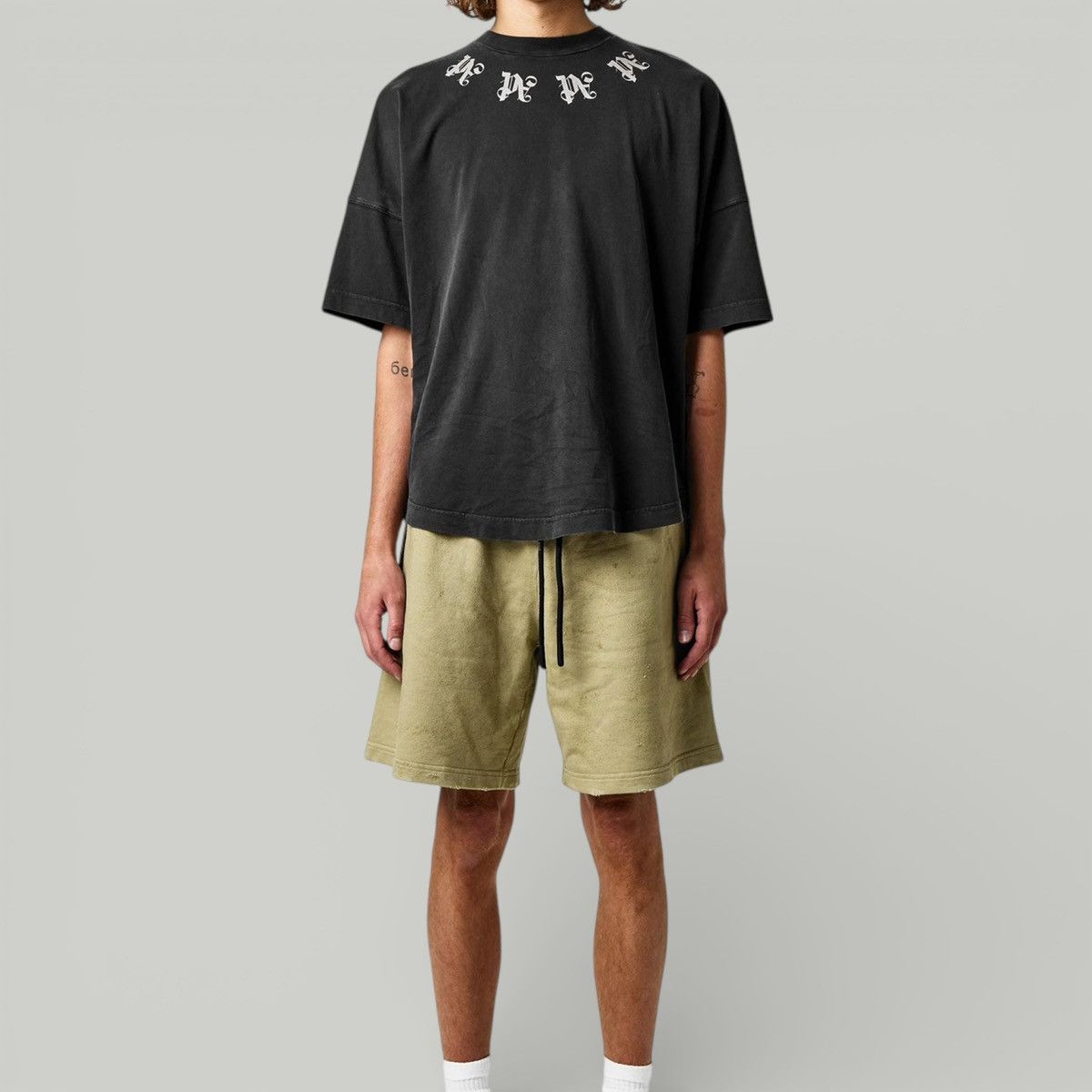 Palm Angels Palm Angels Statement Monogram T-shirt *NEW* Size US L / EU 52-54 / 3 - 11 Thumbnail