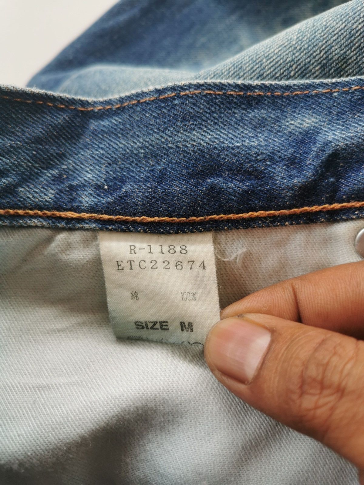 Japanese Brand RNA Alternativves Zipper Twist Leg Tapered Jeans Size US 32 / EU 48 - 10 Thumbnail