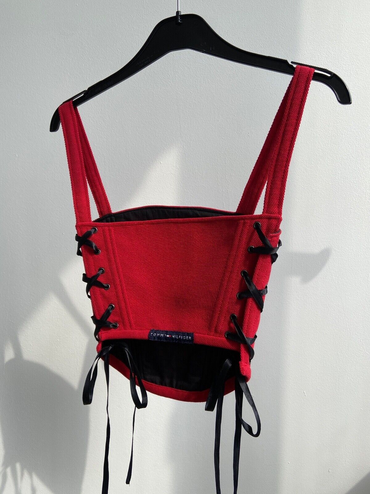 Handmade Handmade Tommy Hilfiger Red Women's Tank Crop Top Corset Size S / US 4 / IT 40 - 5 Thumbnail