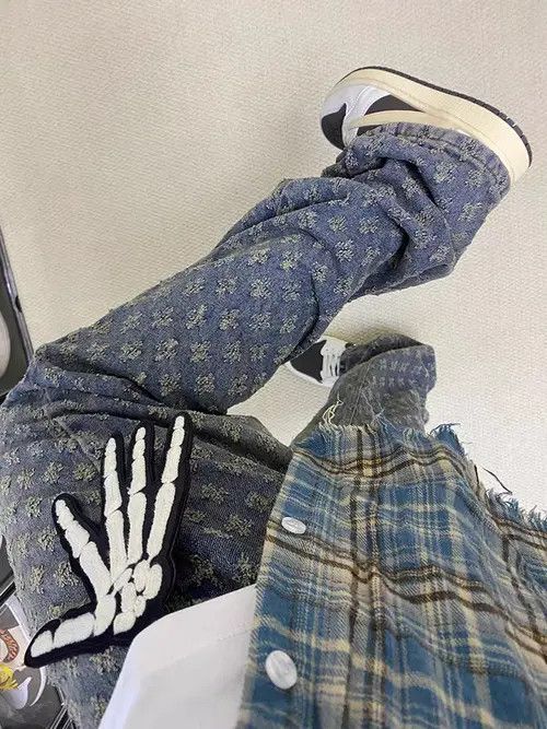 Japanese Brand Title Flower High Street Loose Fit Vintage Jeans Size US 33 - 6 Thumbnail