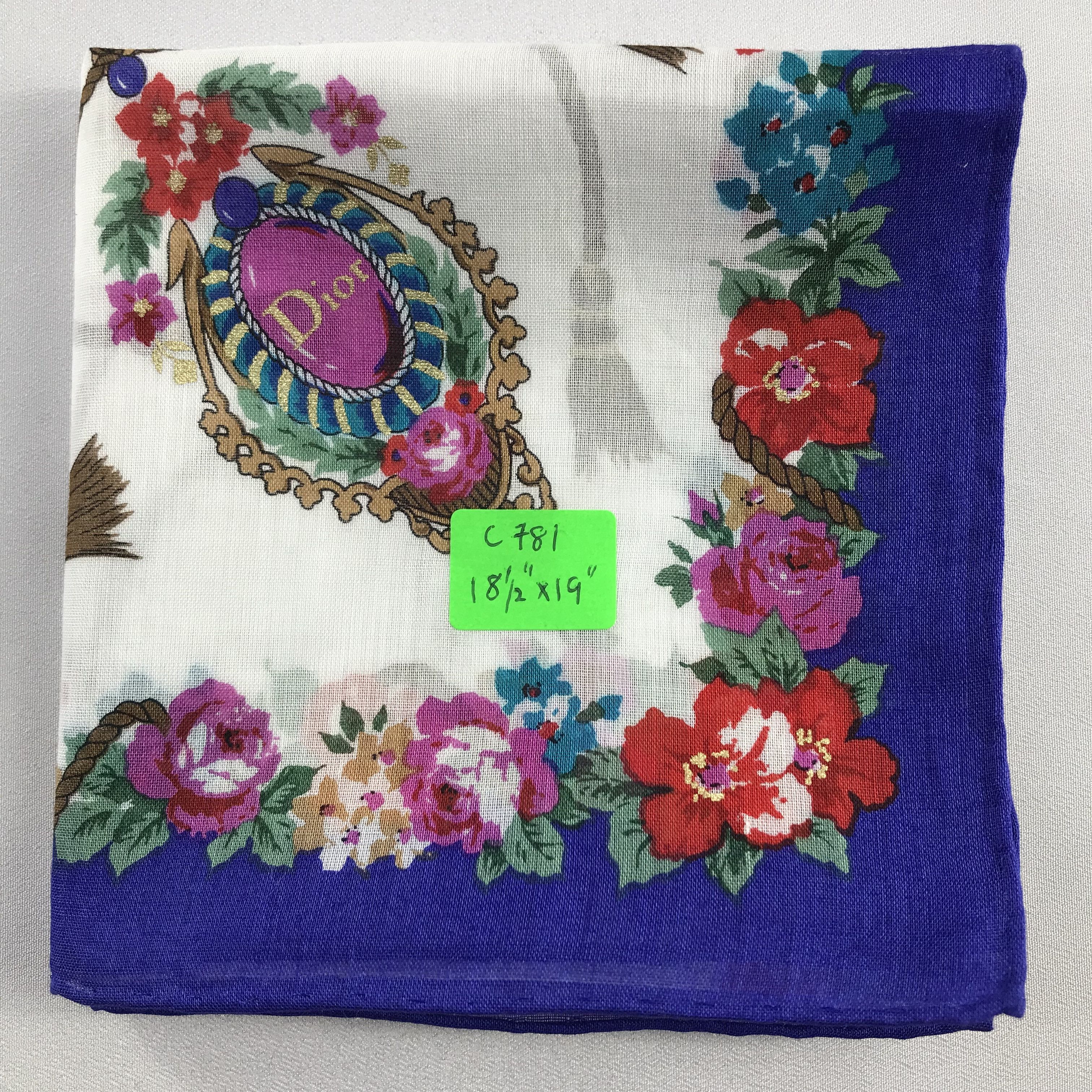 Vintage ChristiaN DIOr Handkerchief / Bandana / Neckerchief C781 Size ONE SIZE - 7 Thumbnail