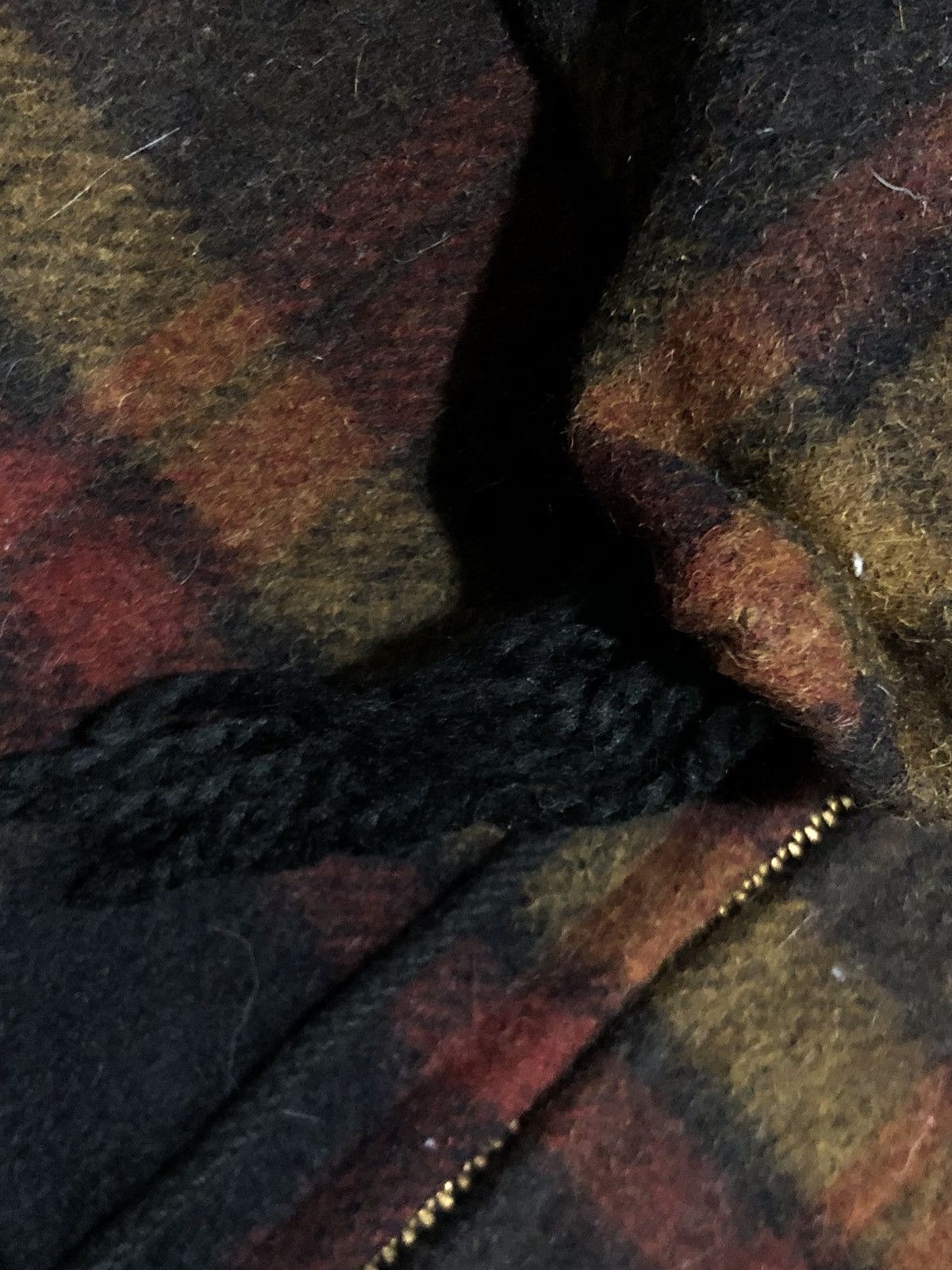 Vintage Vtg 70s Wool Hooded Plaid Poncho Size ONE SIZE - 7 Thumbnail