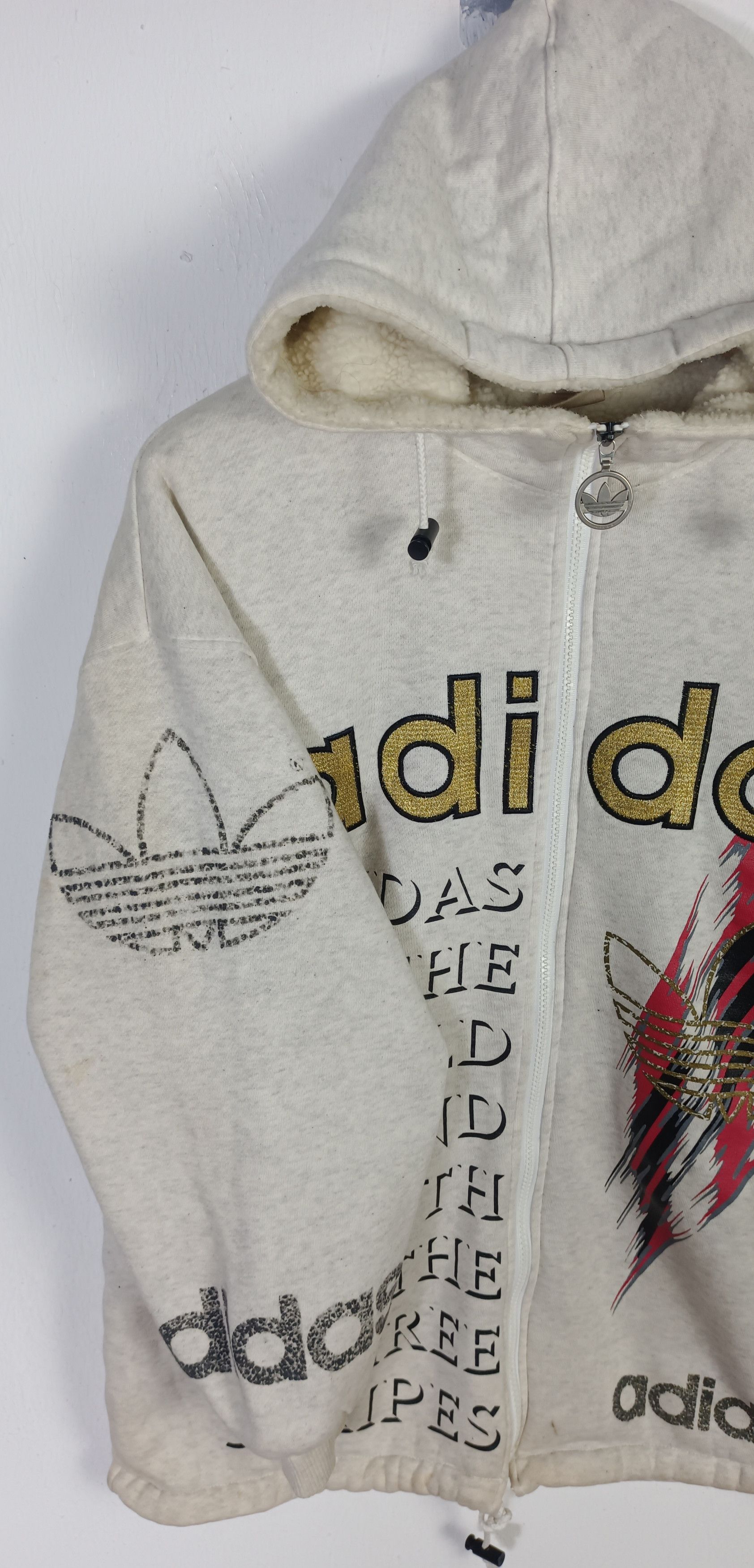 Adidas Vintage 90s🔥 Adidas RUN DMC 3 Stripes Big Logo Size US XL / EU 56 / 4 - 4 Thumbnail