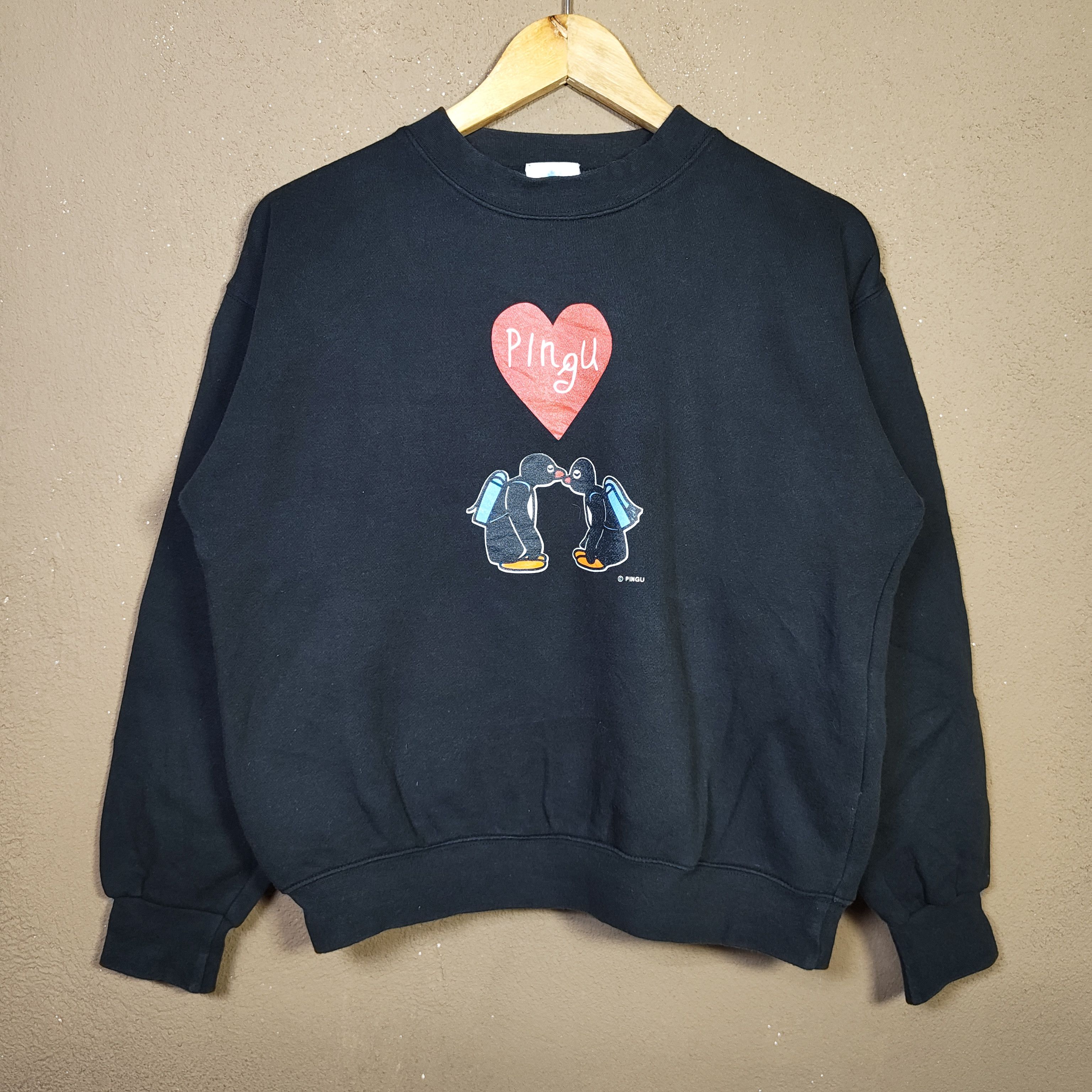 Vintage Vintage Y2K PINGU Kissing Sweatshirt Size M / US 6-8 / IT 42-44 - 1 Thumbnail