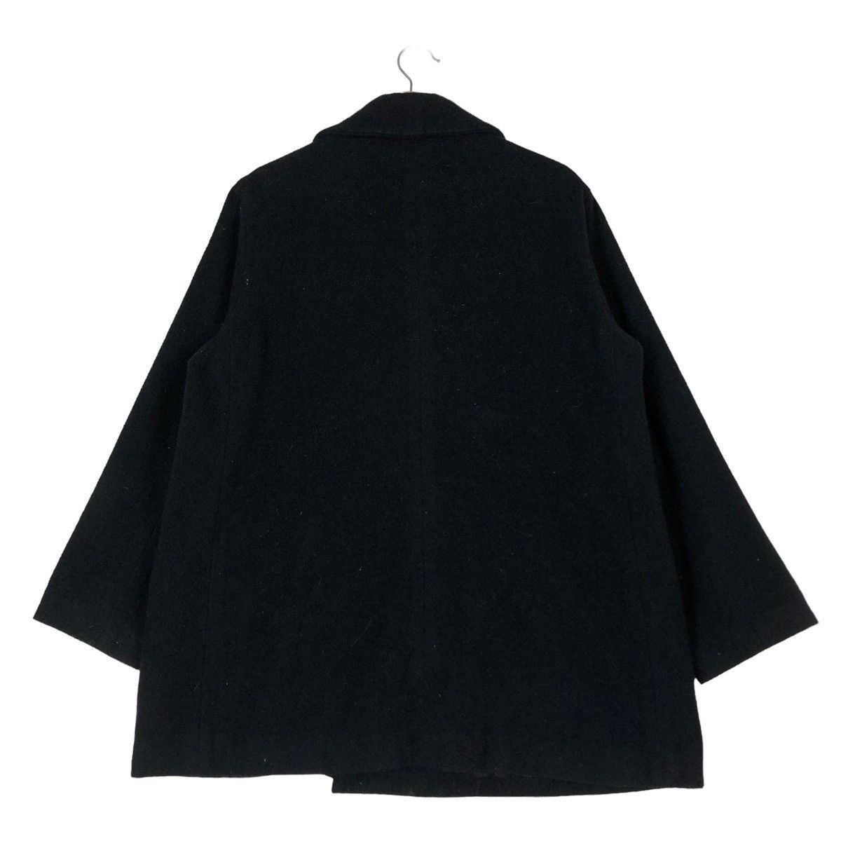 Yohji Yamamoto 🔥RICH BLACK DOUBLE BREAST WOOL JACKET WORK SHOP JAPAN Size US M / EU 48-50 / 2 - 8 Thumbnail