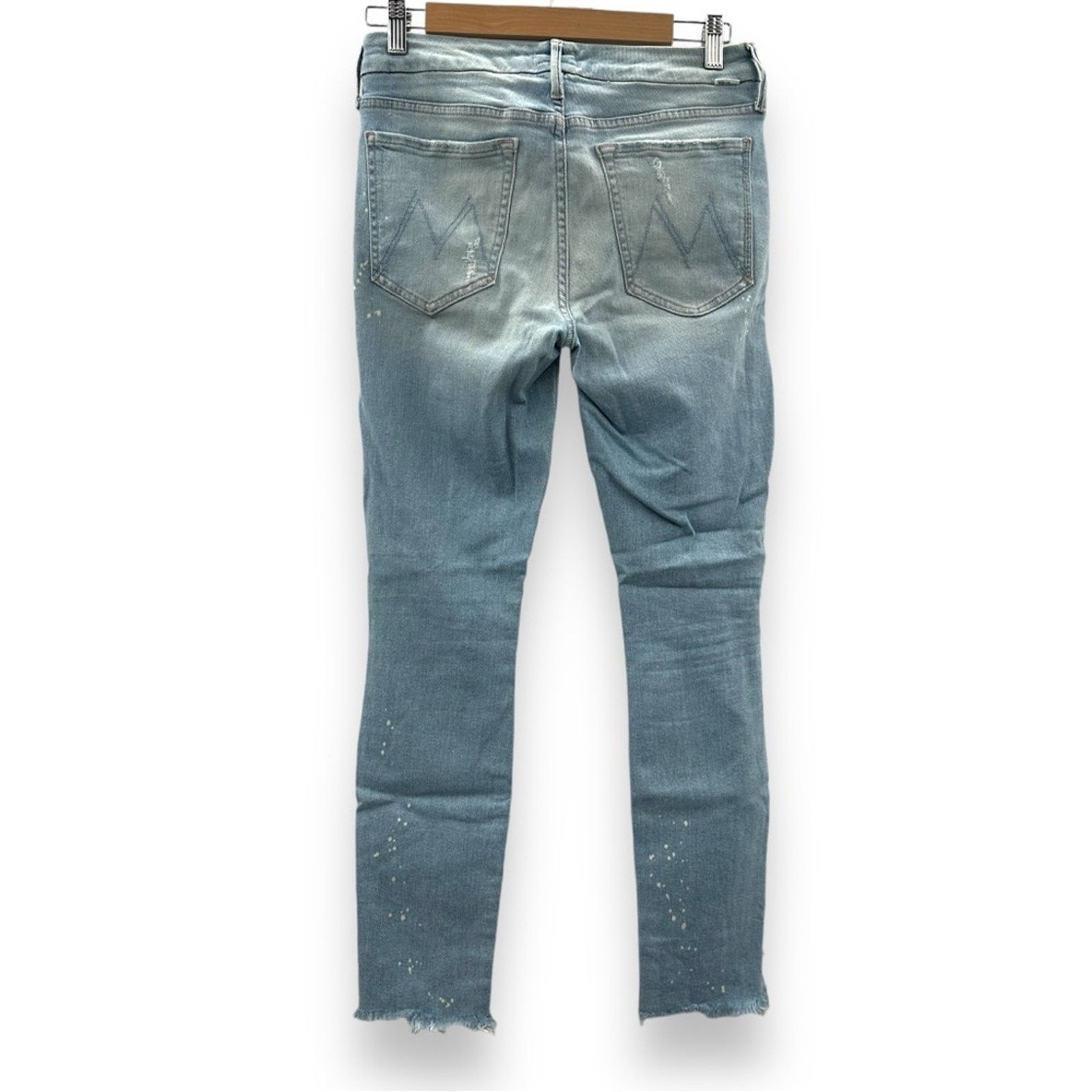 MOTHER Mother The Looker Sacred Slit Ankle Paint Splatter Jeans 27 Size 27" / US 4 / IT 40 - 5 Thumbnail
