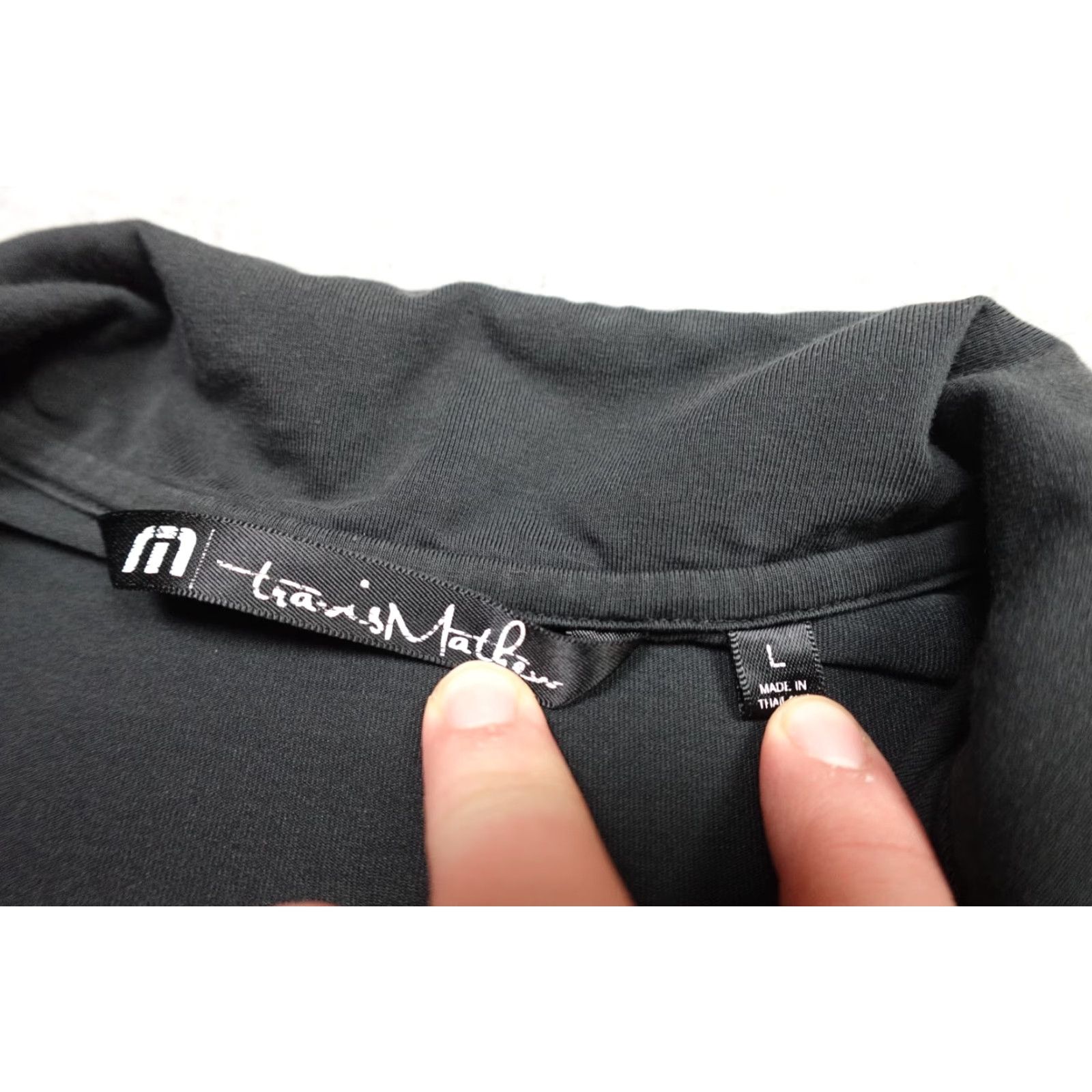 TravisMathew Travis Mathew Quarter Zip Mens Large Black Pullover Golf Stretch Shirt Size US L / EU 52-54 / 3 - 2 Thumbnail
