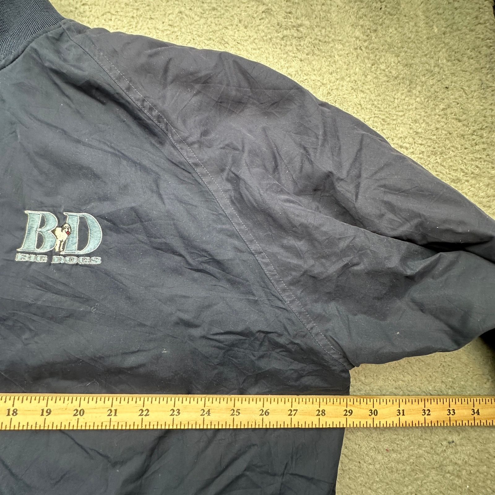 Big Dogs Vintage Big Dogs Fleece Lined Bomber Jacket Mens XL Navy Size US XL / EU 56 / 4 - 5 Thumbnail