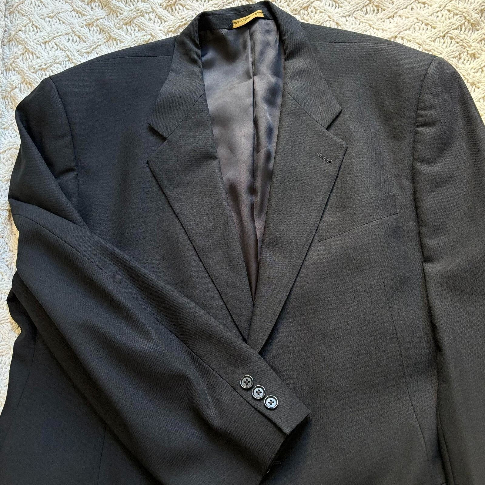 Jack Victor Jack Victor Sport Coat Pure Virgin Wool Black Blazer Suit Ja Size 50R - 11 Thumbnail