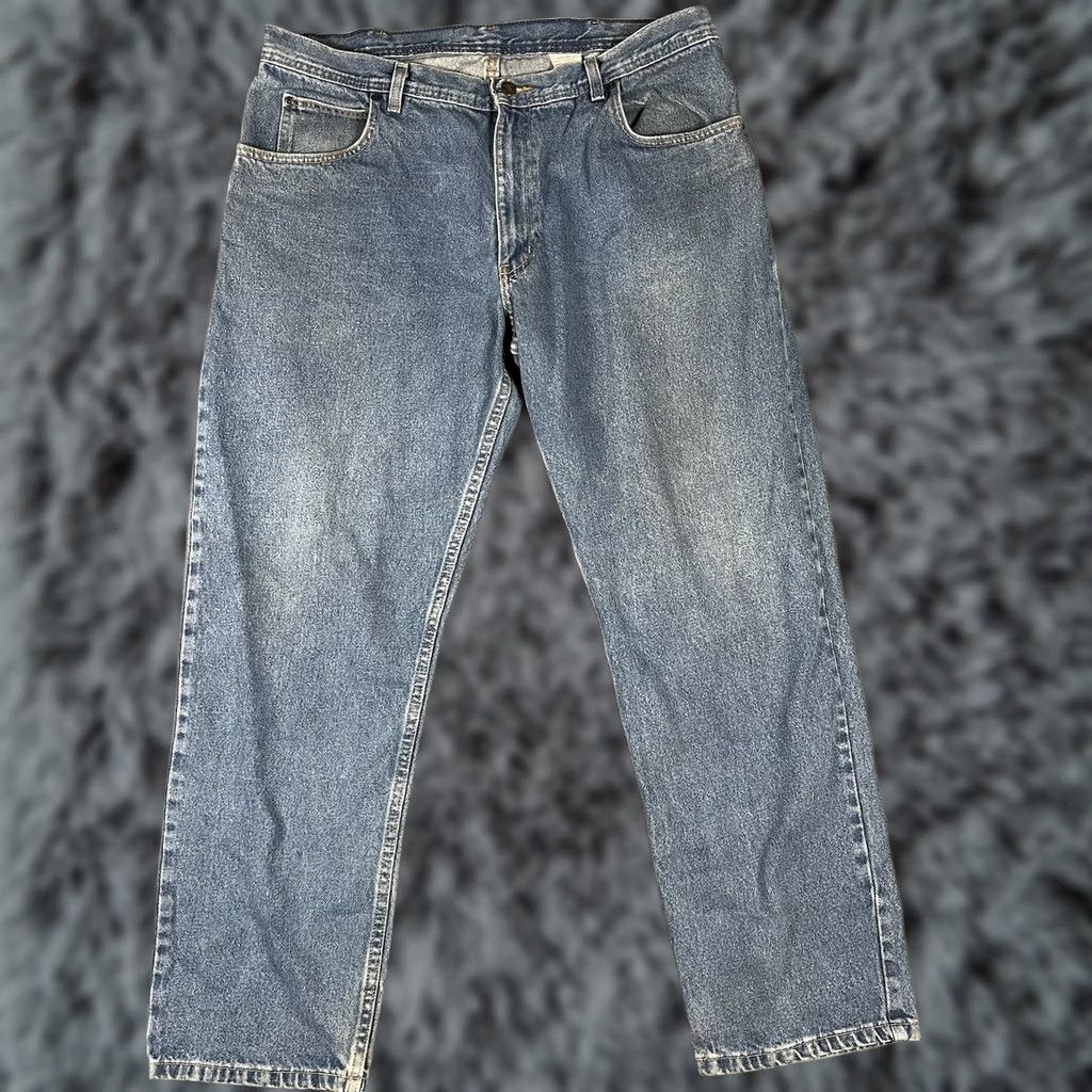 Vintage VINTAGE Key Jeans Mens 40x32 Medium Wash Distressed Straight 90s Grunge Logo Embroidered 5-Pocket Denim USA Rock Mens Size US 40 / EU 56 - 1 Thumbnail